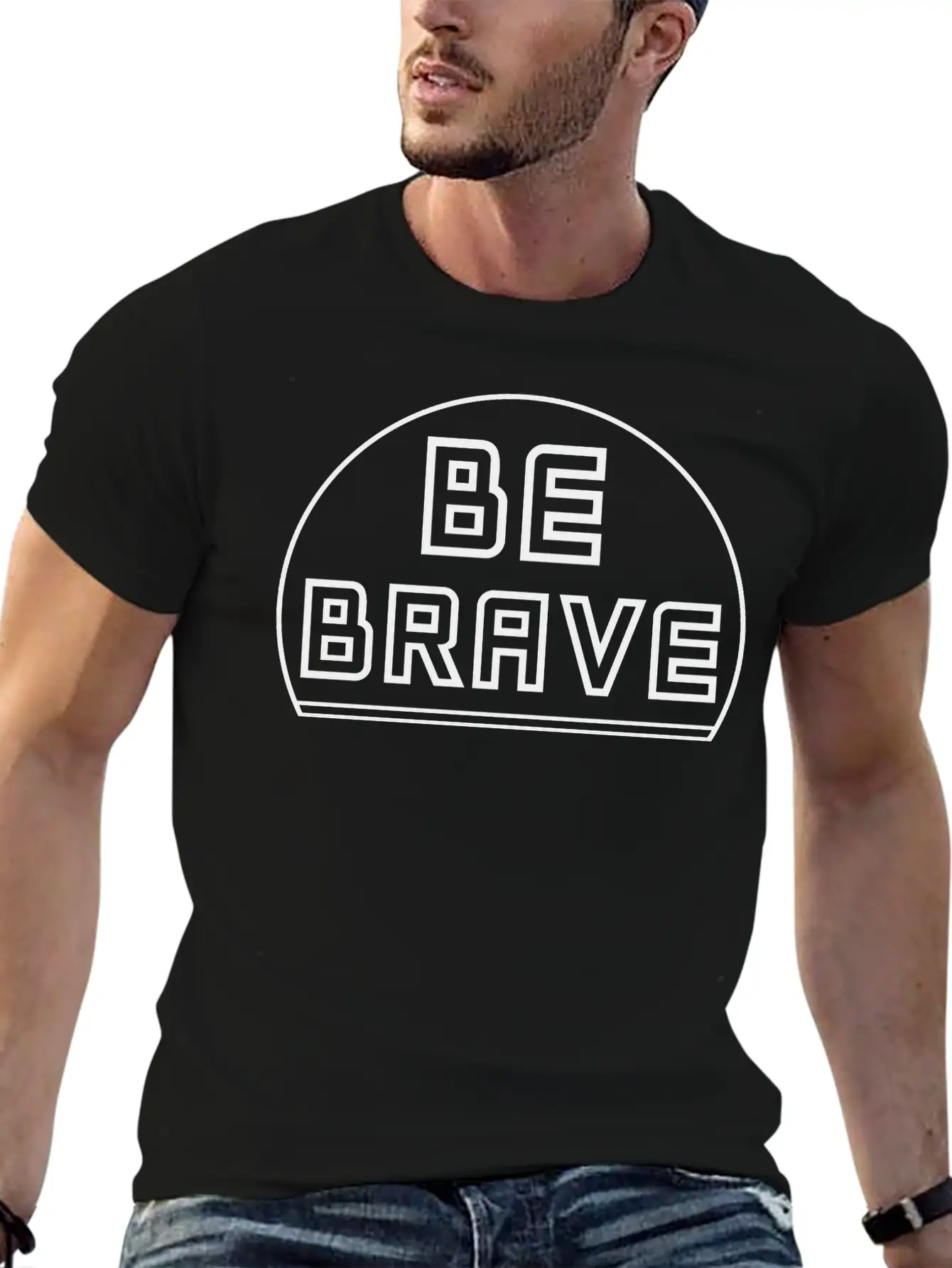 Be Brave Classic Fit Graphic Tee For Daily Comfort – Unisex Cotton Shirt