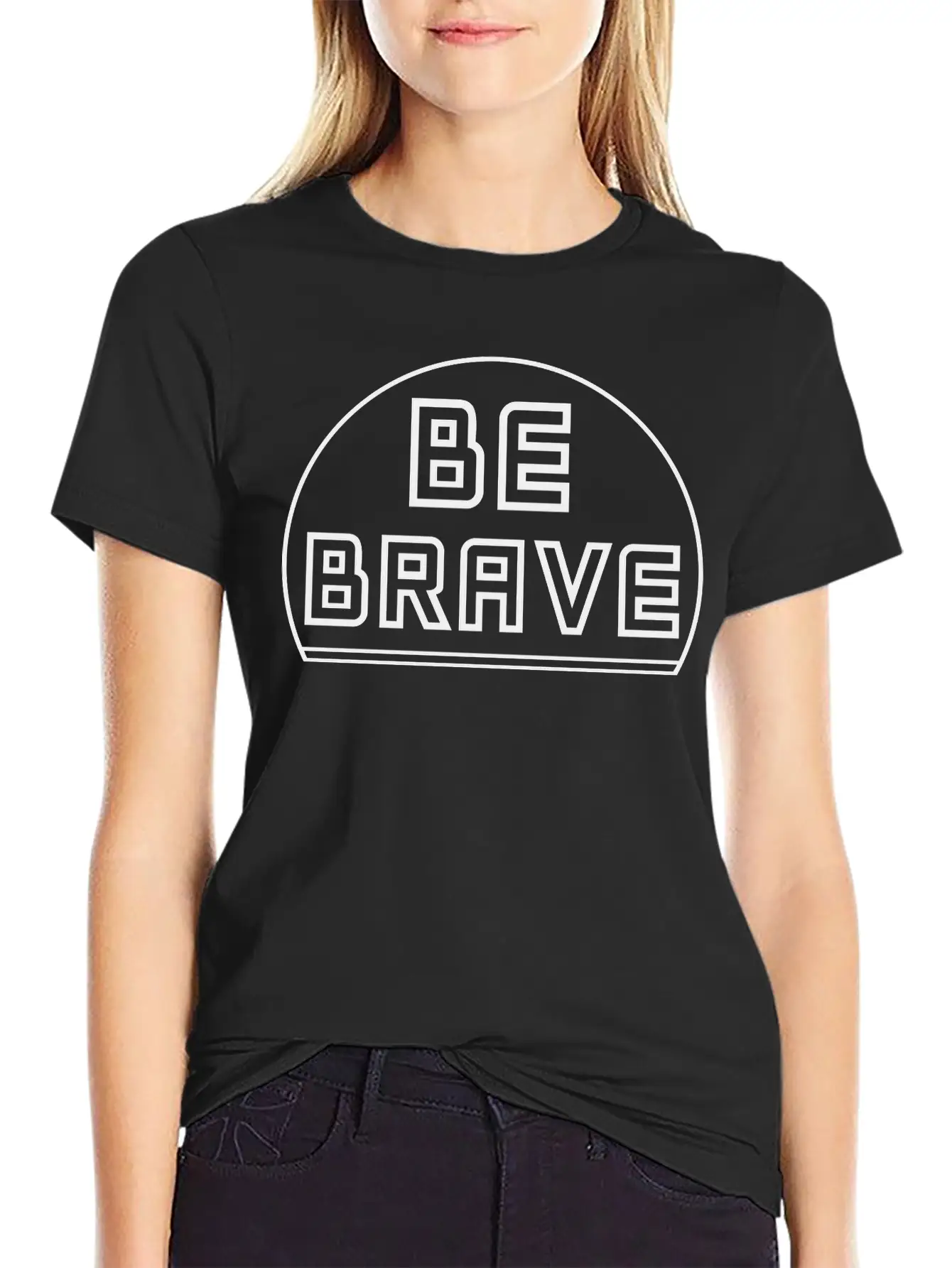 Be Brave Classic Fit Graphic Tee For Daily Comfort – Unisex Cotton Shirt