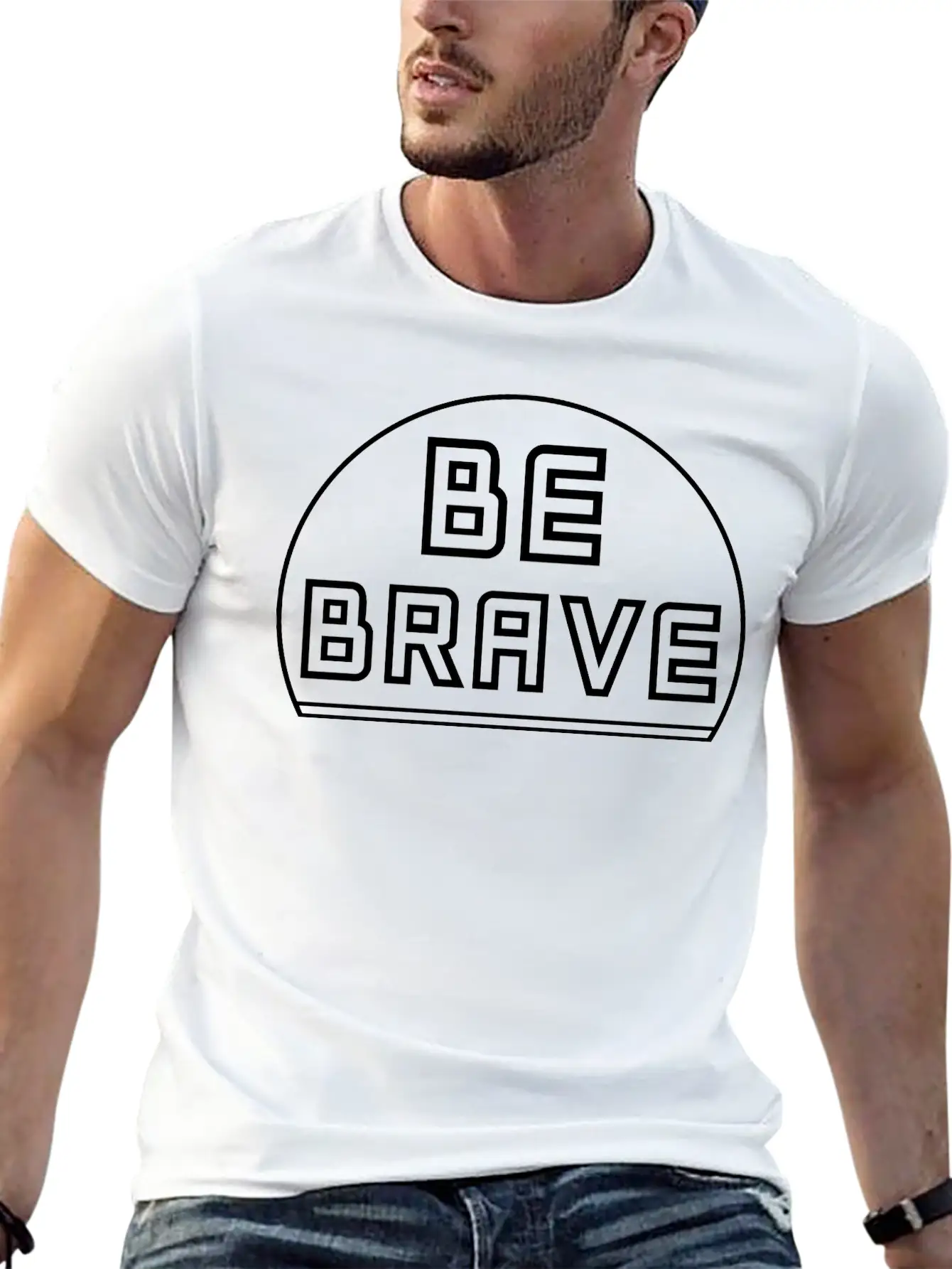 Be Brave Classic Fit Graphic Tee For Daily Comfort – Unisex Cotton Shirt