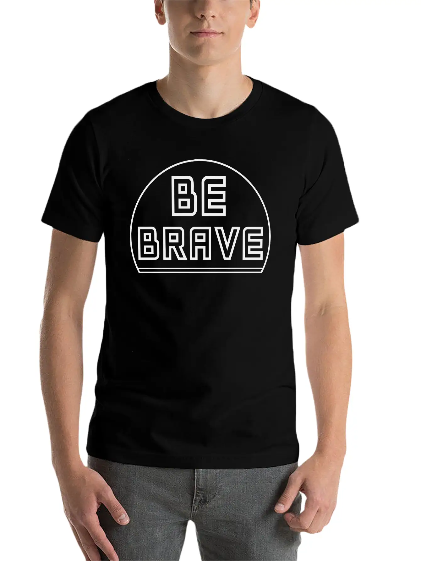Be Brave Classic Fit Graphic Tee For Daily Comfort – Unisex Cotton Shirt
