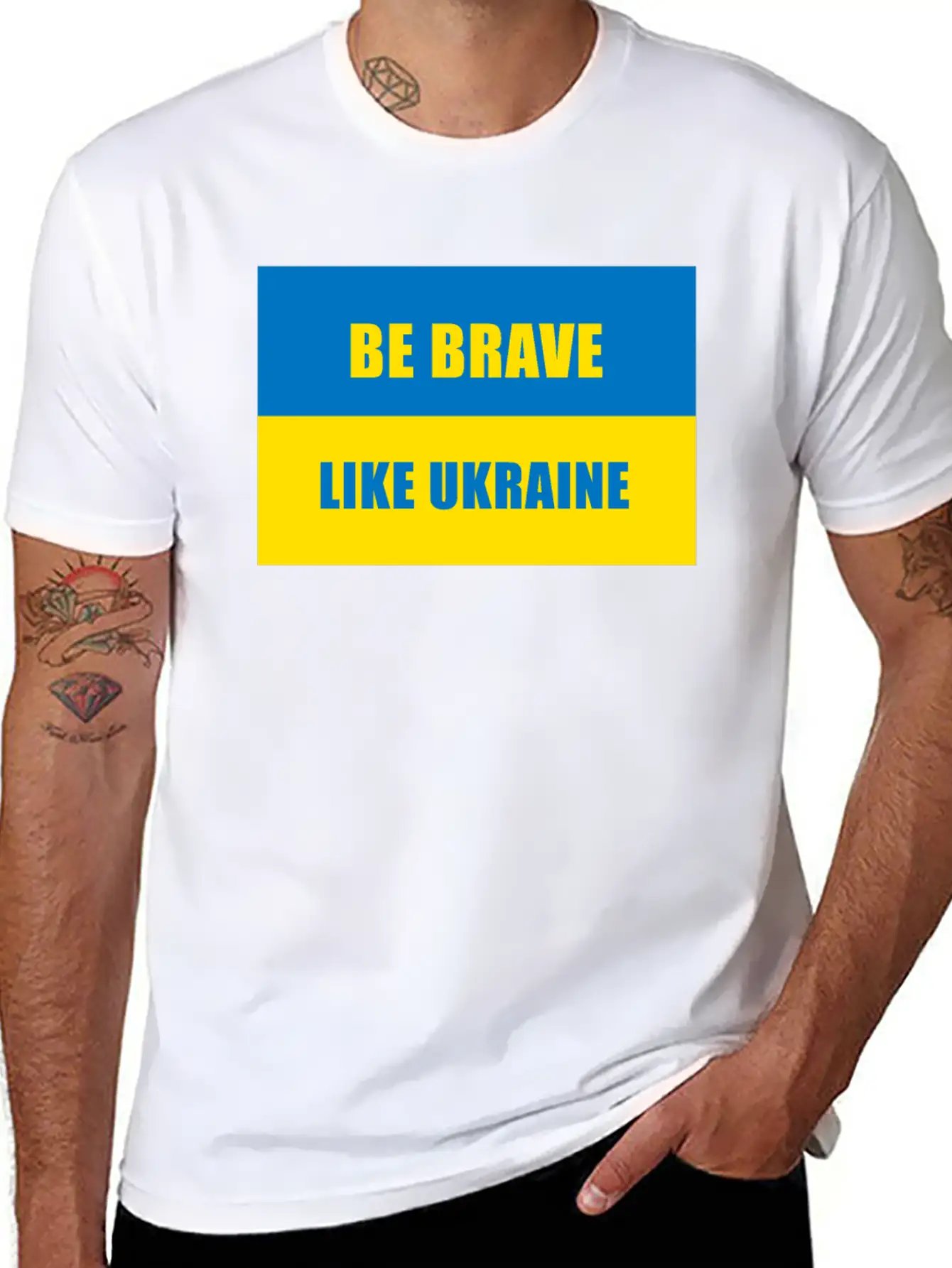 Be Brave Like Ukraine Basic Graphic T-Shirt – Daily Comfort In Soft Cotton