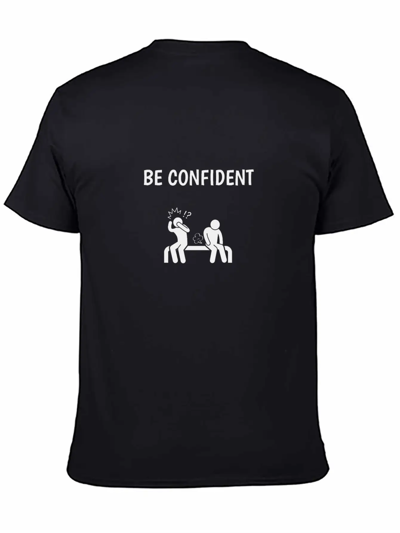 BE CONFIDENT BLACK Classic Fit Graphic Tee For Daily Comfort – Unisex Cotton Shirt