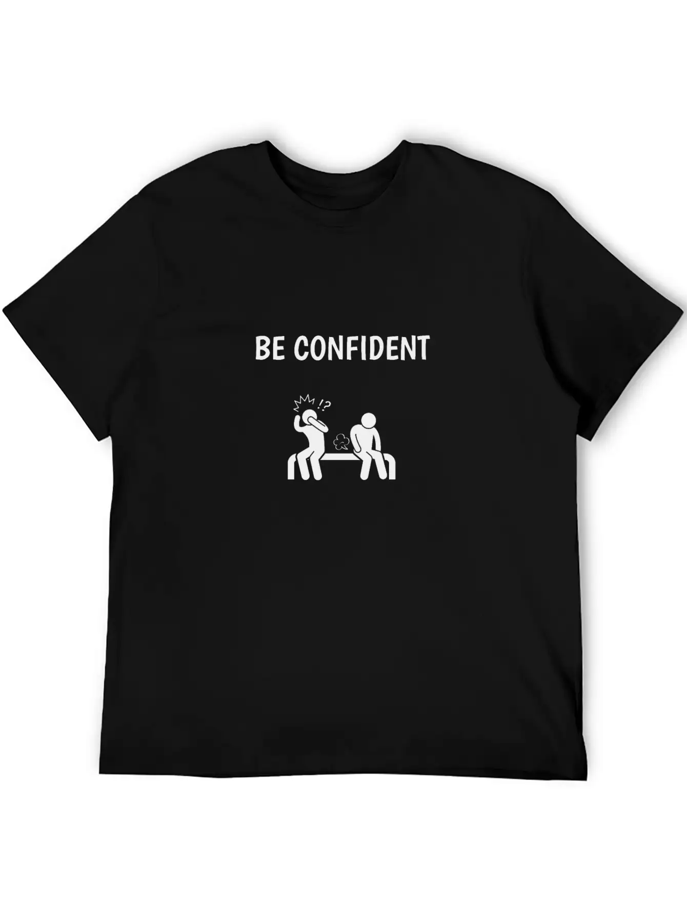 BE CONFIDENT BLACK Classic Fit Graphic Tee For Daily Comfort – Unisex Cotton Shirt