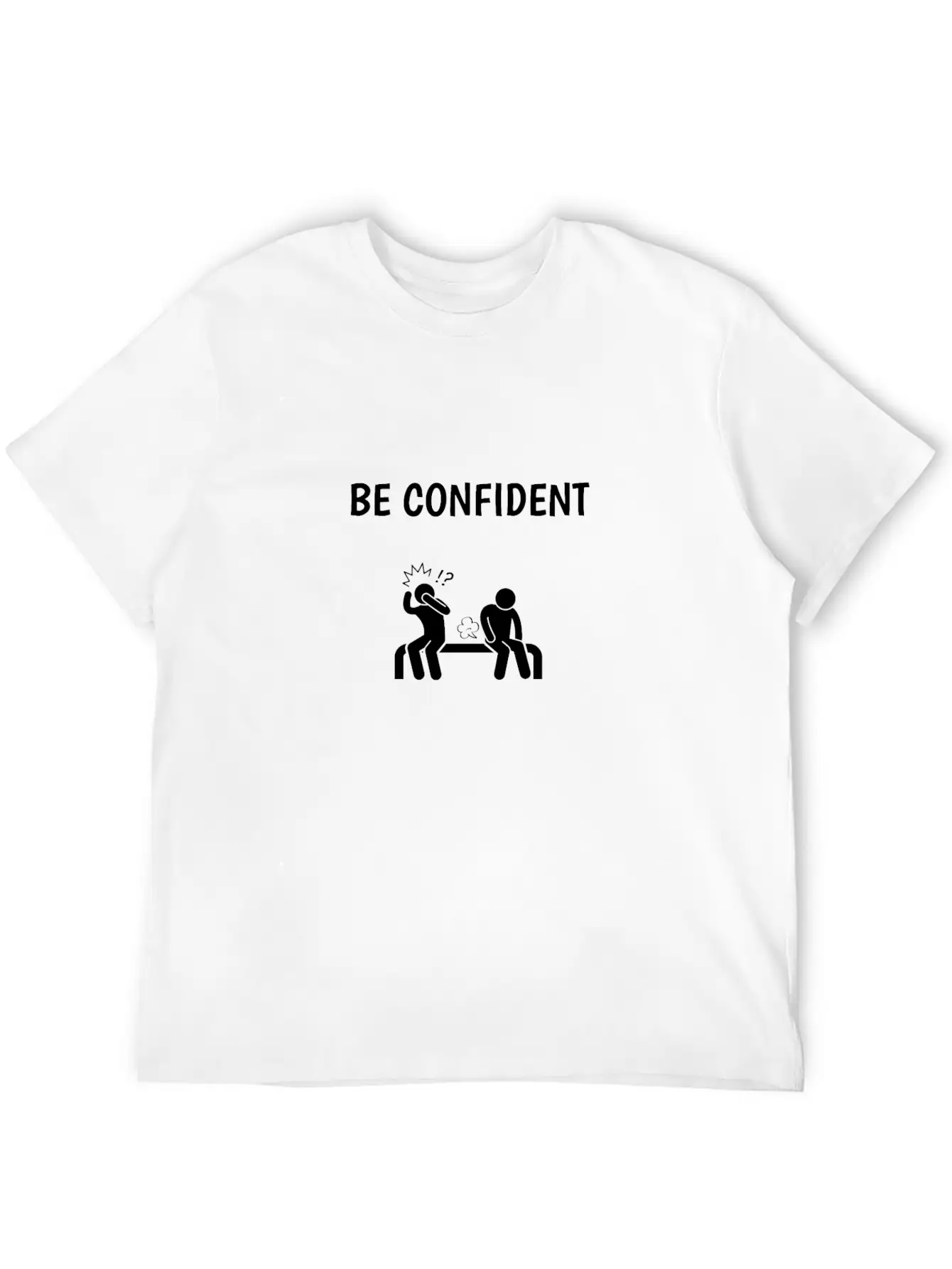 BE CONFIDENT BLACK Classic Fit Graphic Tee For Daily Comfort – Unisex Cotton Shirt