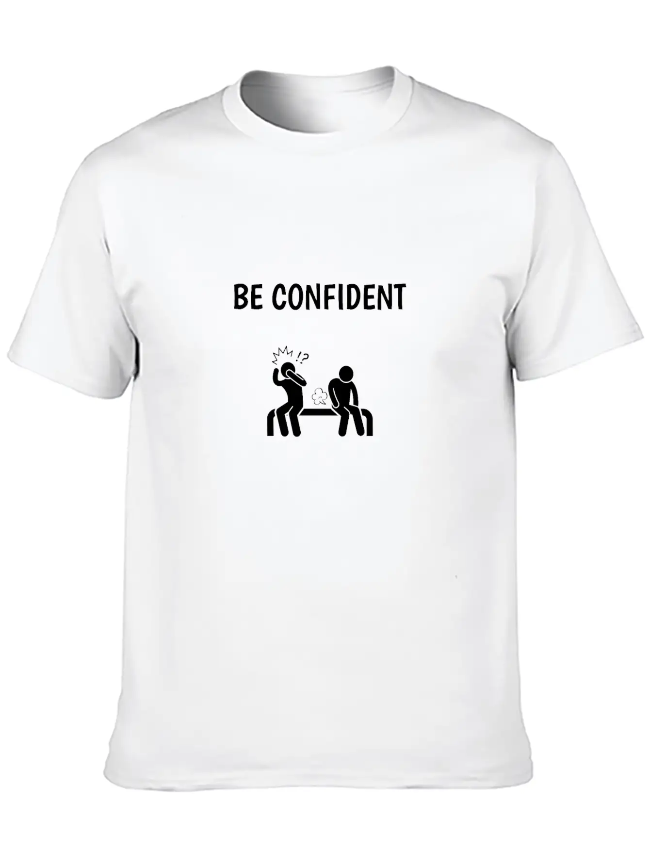 BE CONFIDENT BLACK Classic Fit Graphic Tee For Daily Comfort – Unisex Cotton Shirt