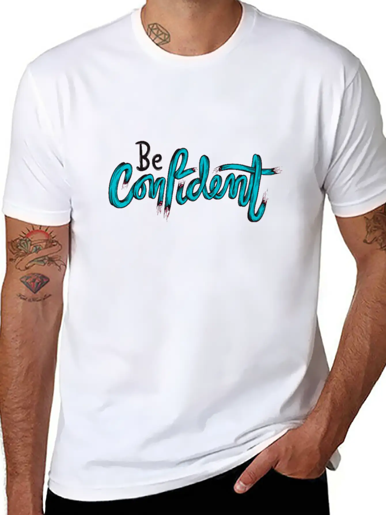 BE CONFIDENT ! Stylish Everyday T-Shirt – Unisex Basic Cotton Tee