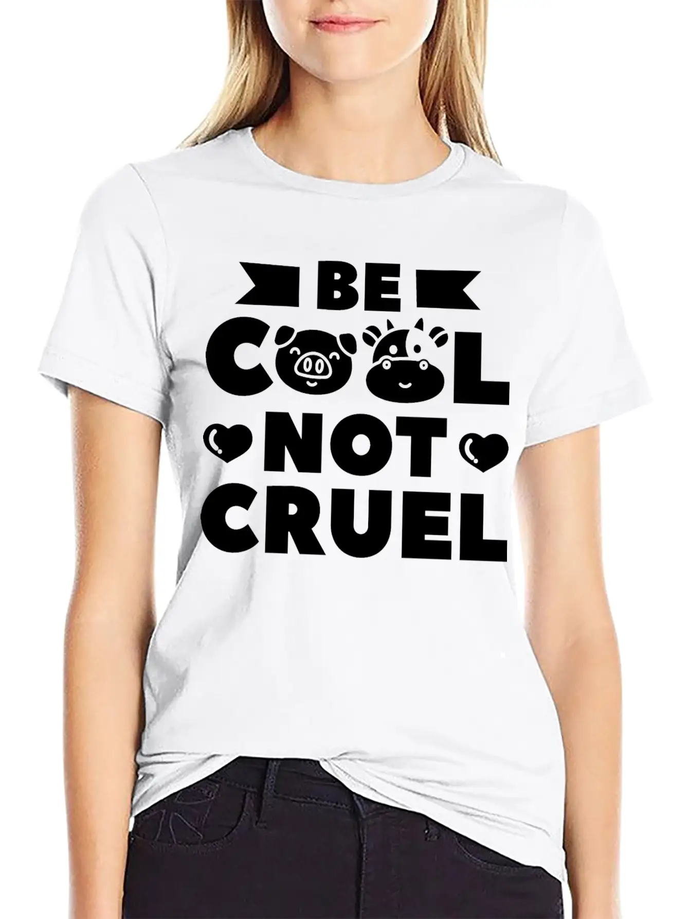 Be Cool Not Cruel Vegan Vegetarian Plant Based Classic Fit Graphic Tee For Daily Comfort – Unisex Cotton Shirt