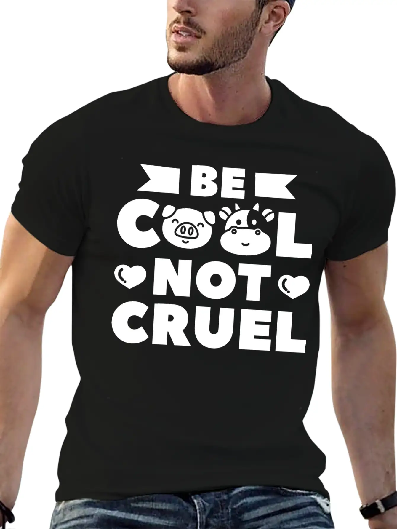 Be Cool Not Cruel Vegan Vegetarian Plant Based Classic Fit Graphic Tee For Daily Comfort – Unisex Cotton Shirt