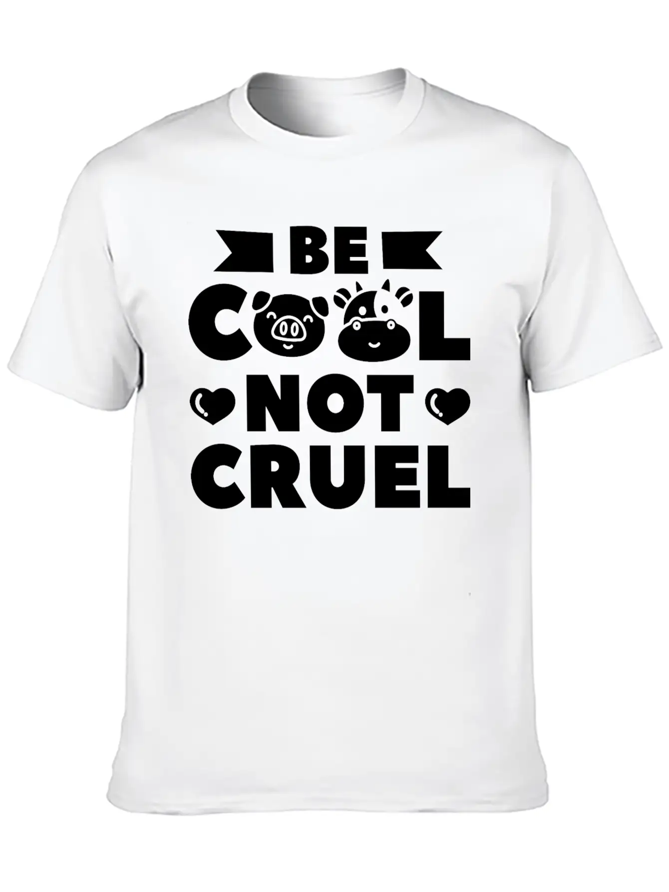 Be Cool Not Cruel Vegan Vegetarian Plant Based Classic Fit Graphic Tee For Daily Comfort – Unisex Cotton Shirt