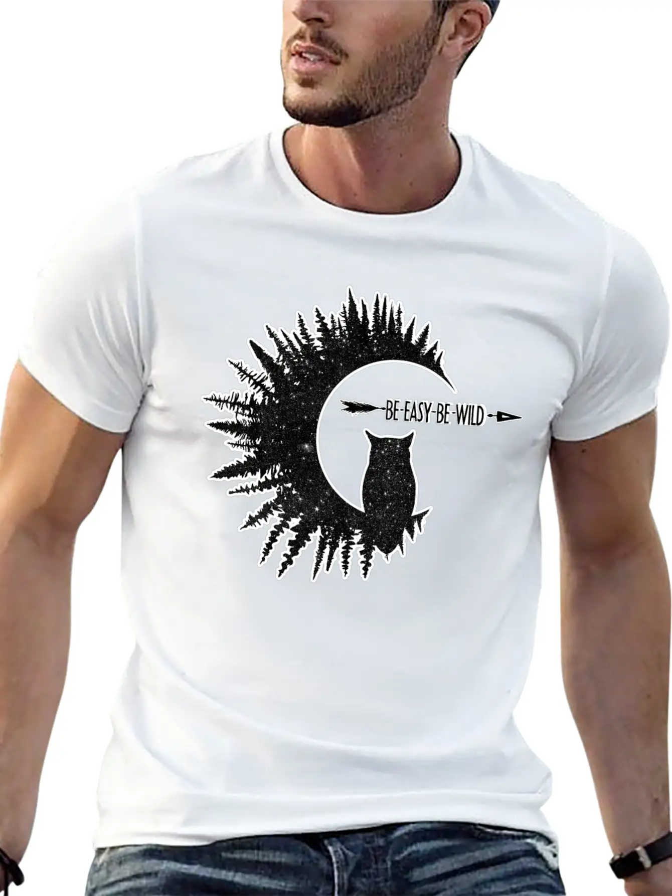 Be Easy Be Owl Classic Fit Graphic Tee For Daily Comfort – Unisex Cotton Shirt