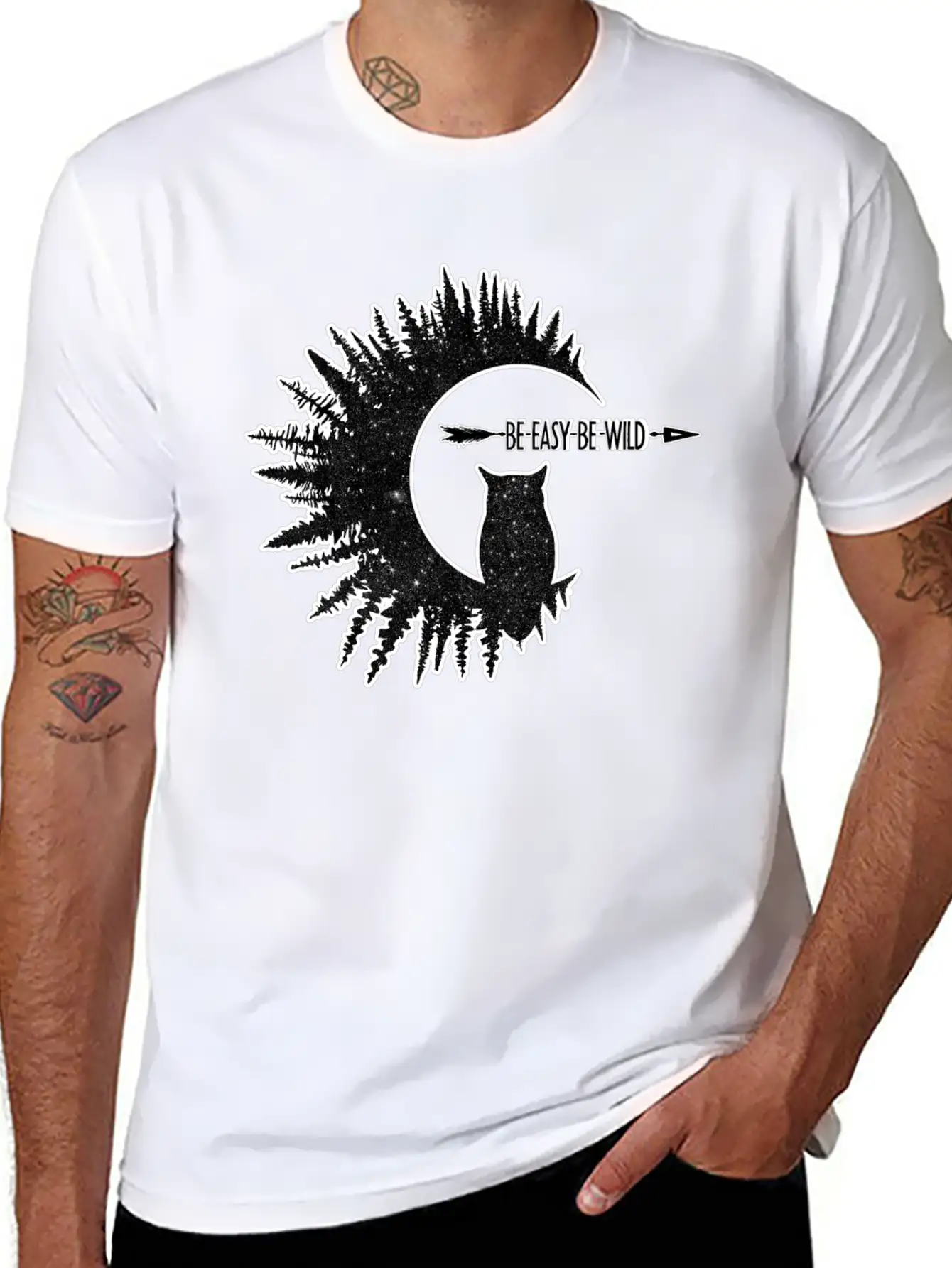 Be Easy Be Owl Classic Fit Graphic Tee For Daily Comfort – Unisex Cotton Shirt