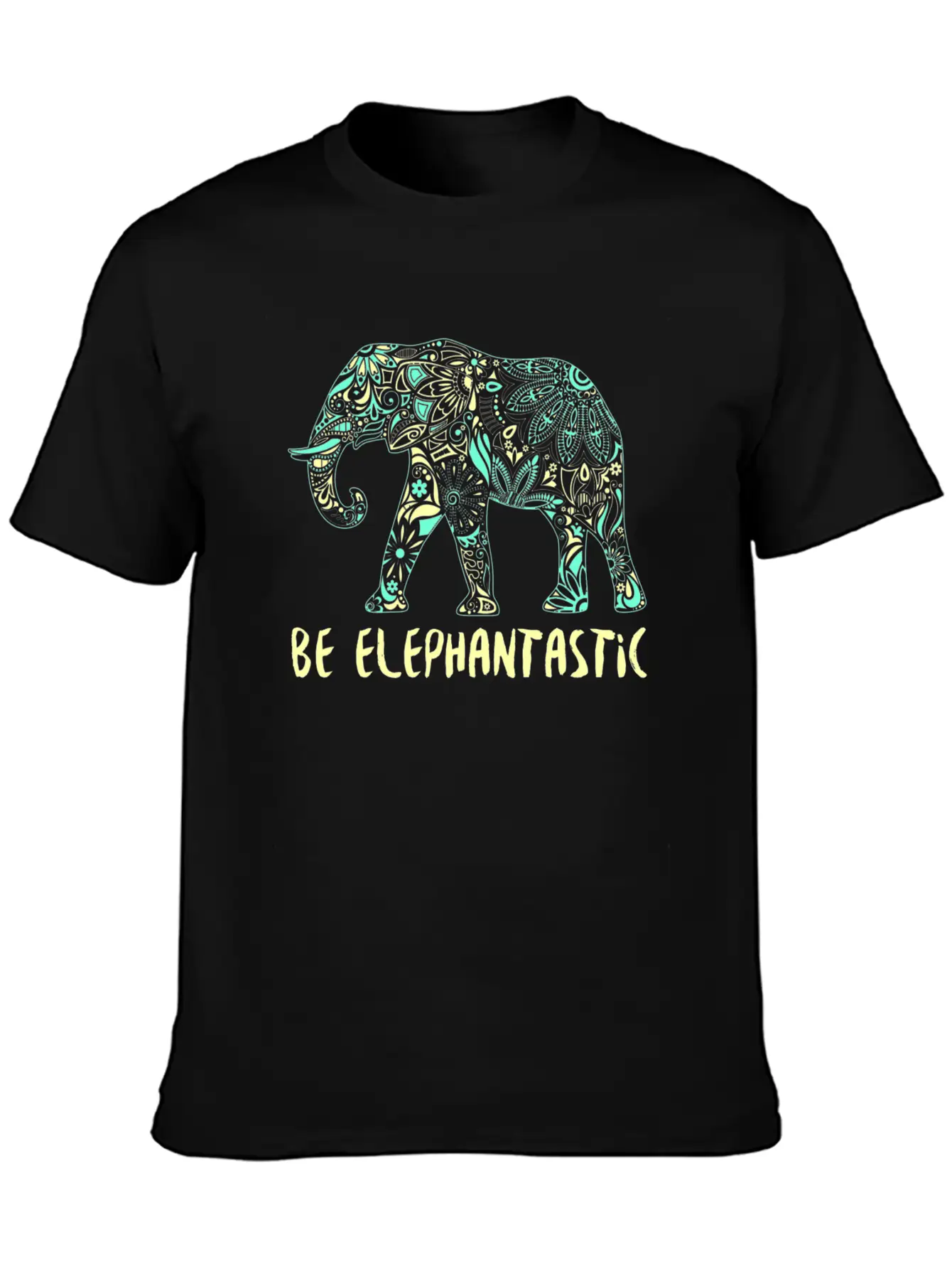 Be Elephantastic Boho Elephant Art Unisex Casual T-Shirt – Clean Design For Daily Comfort