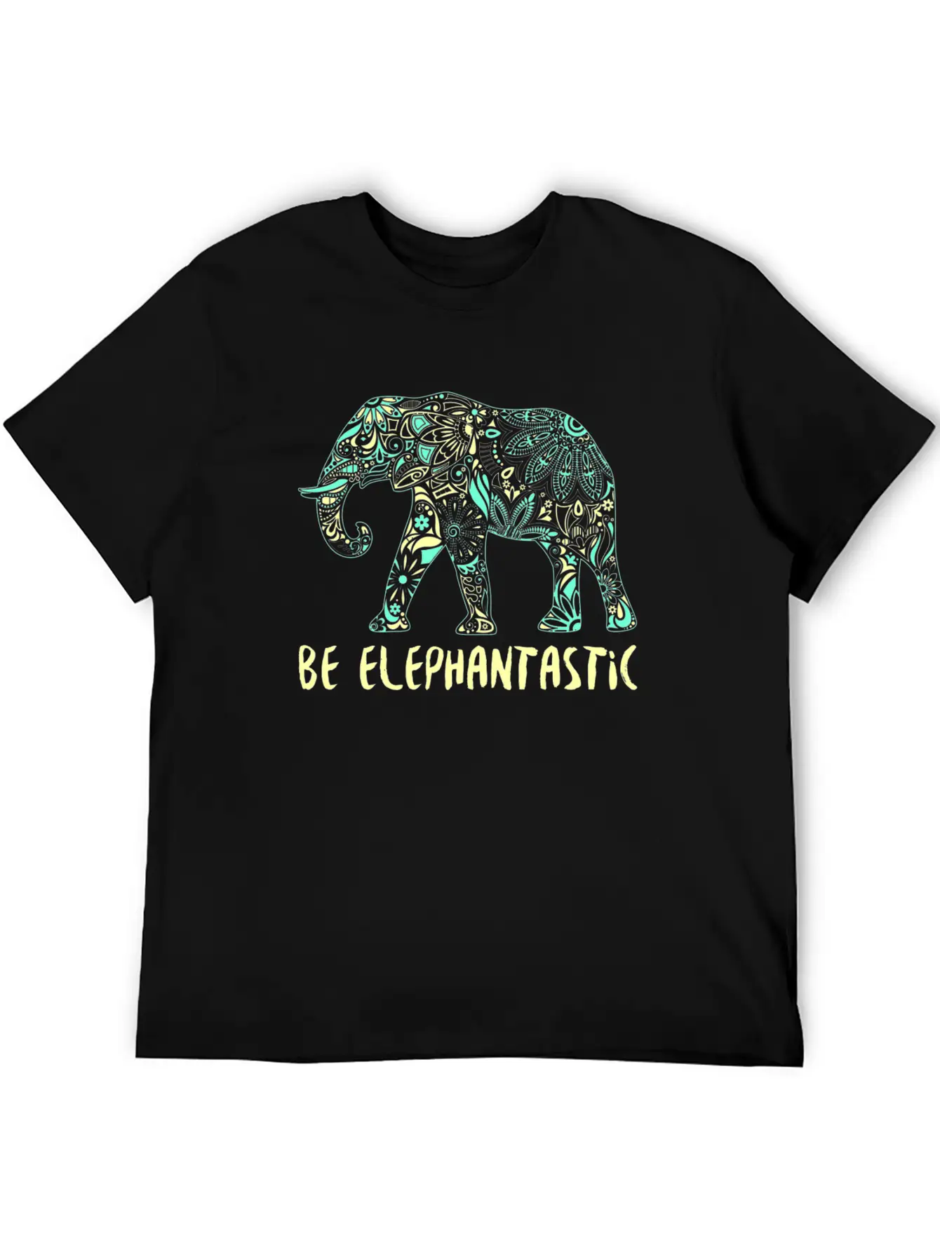 Be Elephantastic Boho Elephant Art Unisex Casual T-Shirt – Clean Design For Daily Comfort