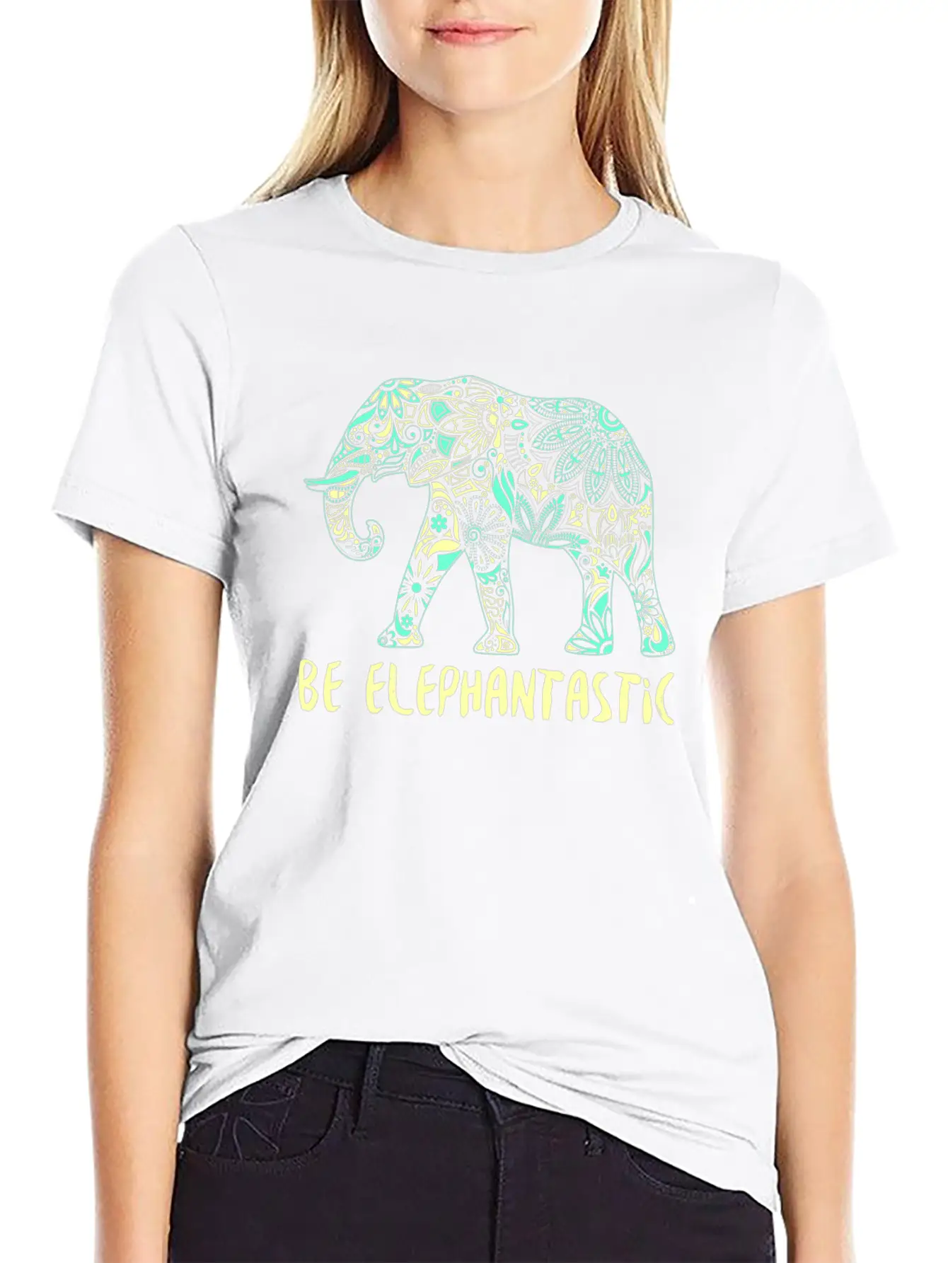 Be Elephantastic Boho Elephant Art Unisex Casual T-Shirt – Clean Design For Daily Comfort