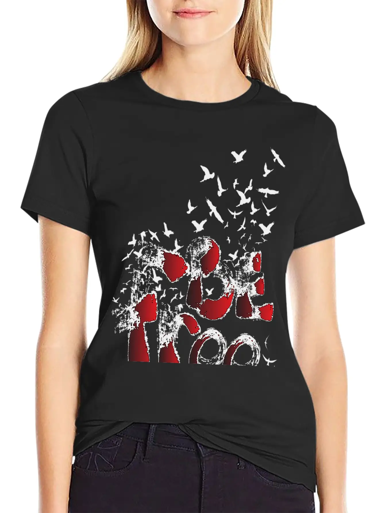 BE FREE Typography Soft Cotton Short Sleeve Tee – Unisex Wardrobe Staple