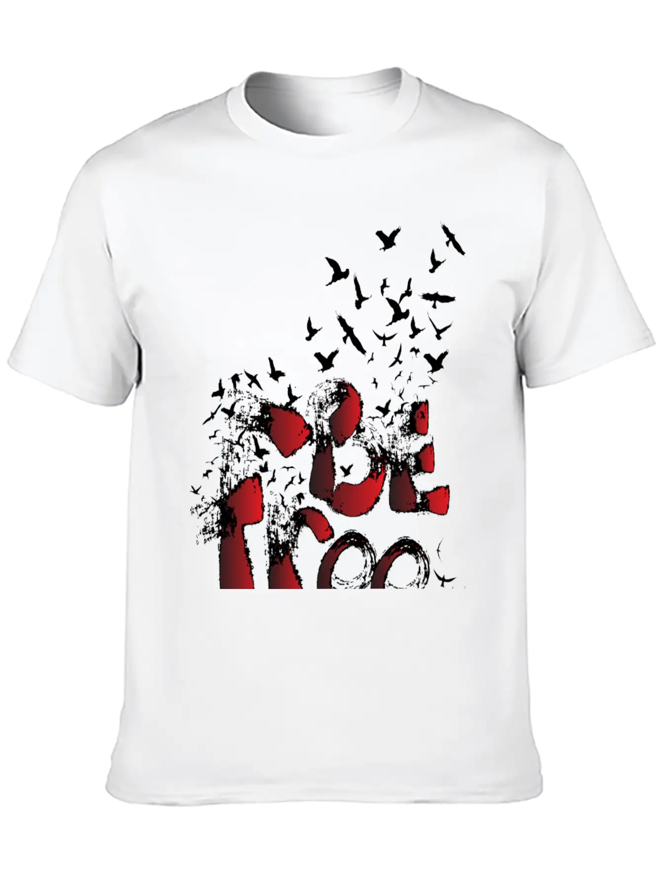 BE FREE Typography Soft Cotton Short Sleeve Tee – Unisex Wardrobe Staple