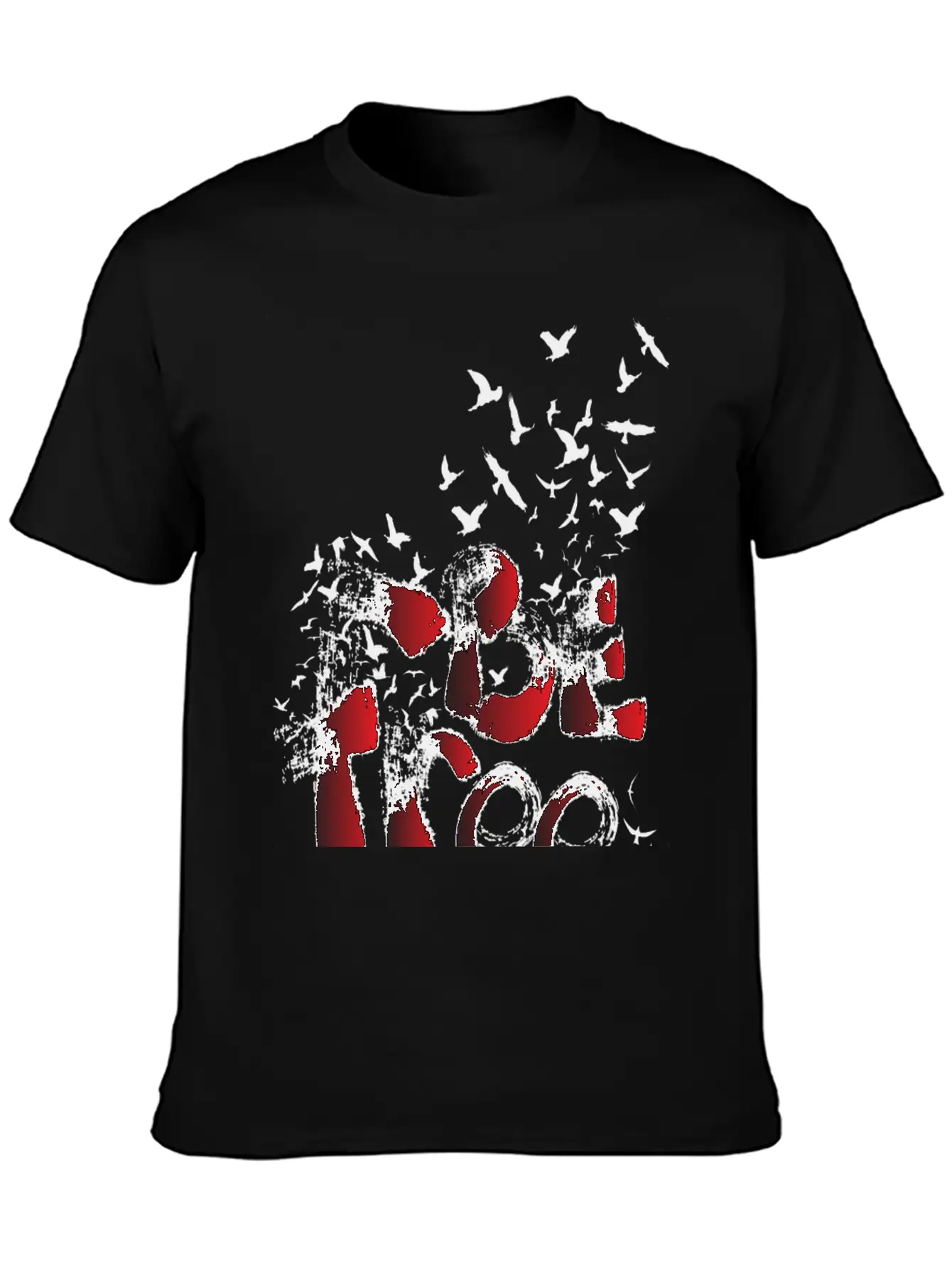 BE FREE Typography Soft Cotton Short Sleeve Tee – Unisex Wardrobe Staple