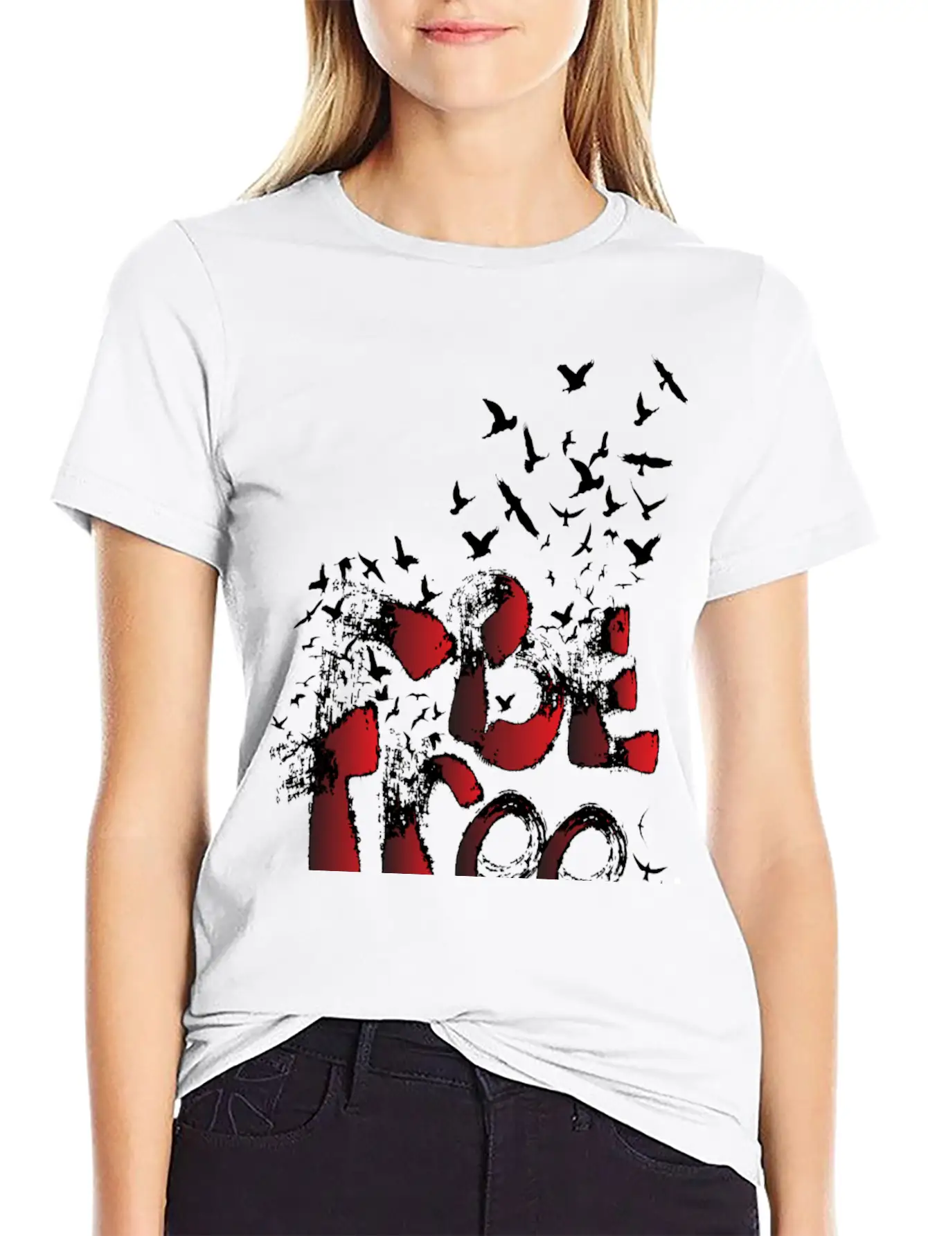 BE FREE Typography Soft Cotton Short Sleeve Tee – Unisex Wardrobe Staple