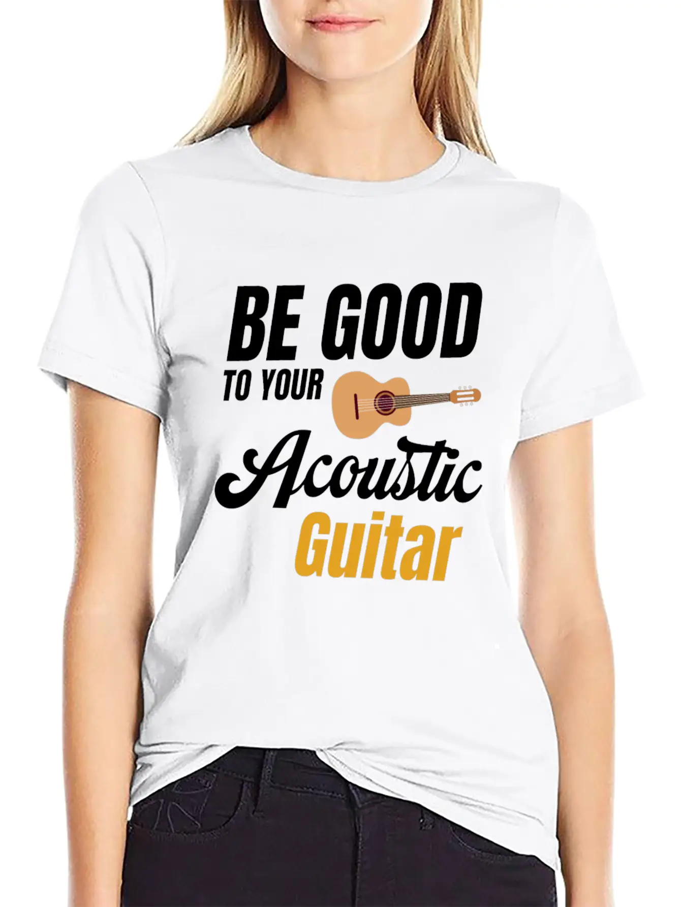 Be Good To Your Wood Acoustic Guitar Lover Band Soft Cotton Short Sleeve Tee – Unisex Wardrobe Staple