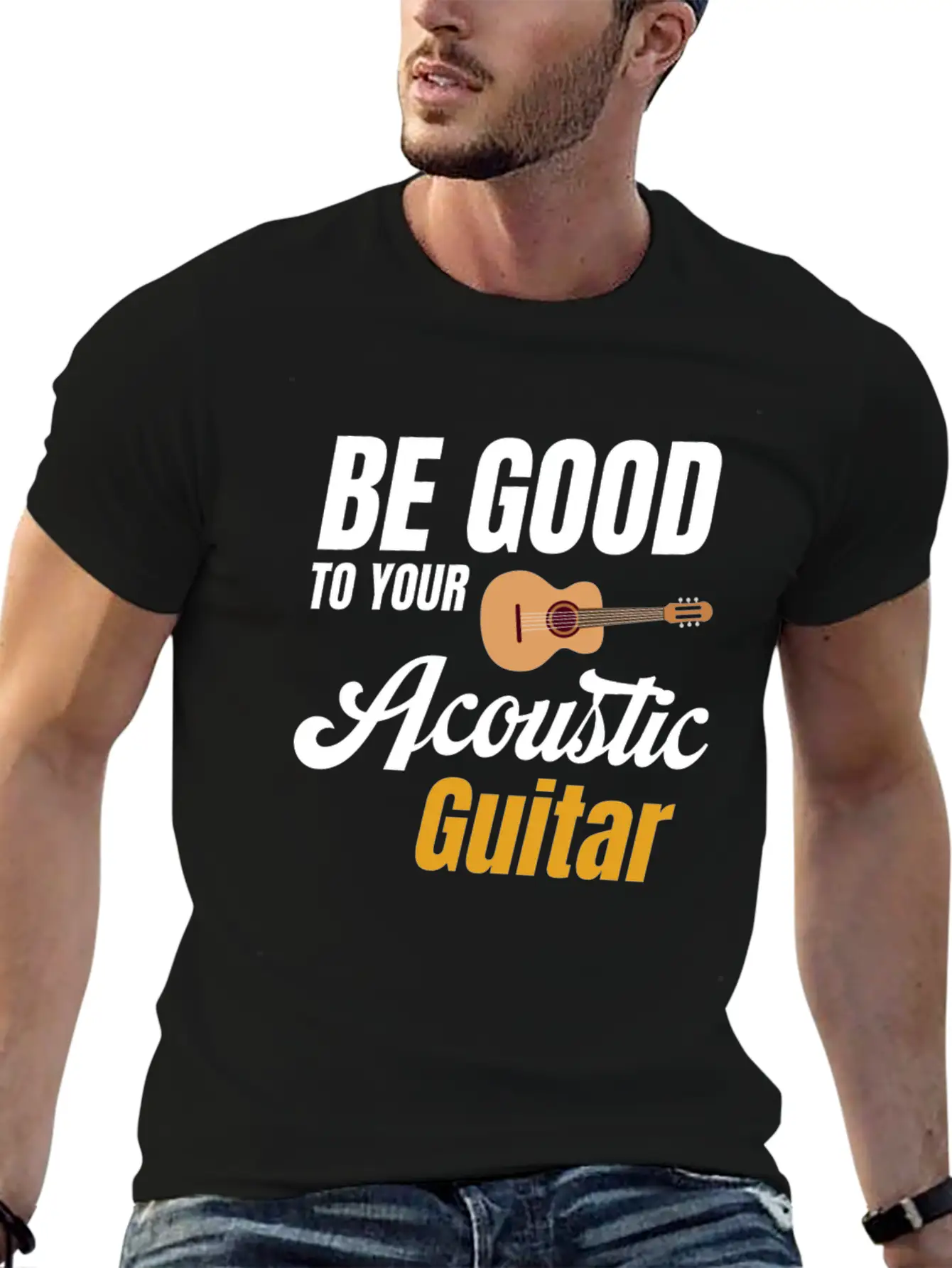 Be Good To Your Wood Acoustic Guitar Lover Band Soft Cotton Short Sleeve Tee – Unisex Wardrobe Staple