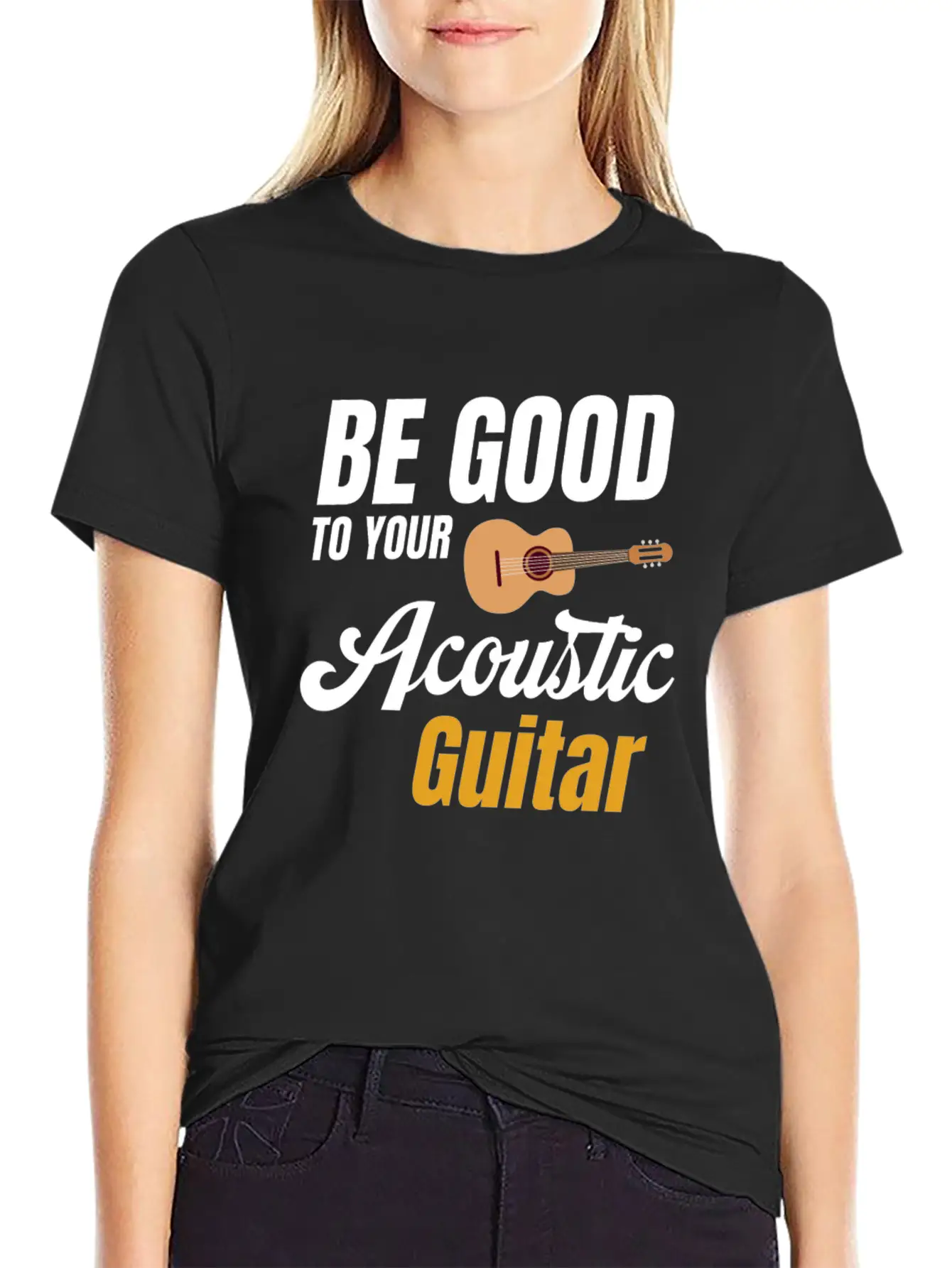 Be Good To Your Wood Acoustic Guitar Lover Band Soft Cotton Short Sleeve Tee – Unisex Wardrobe Staple