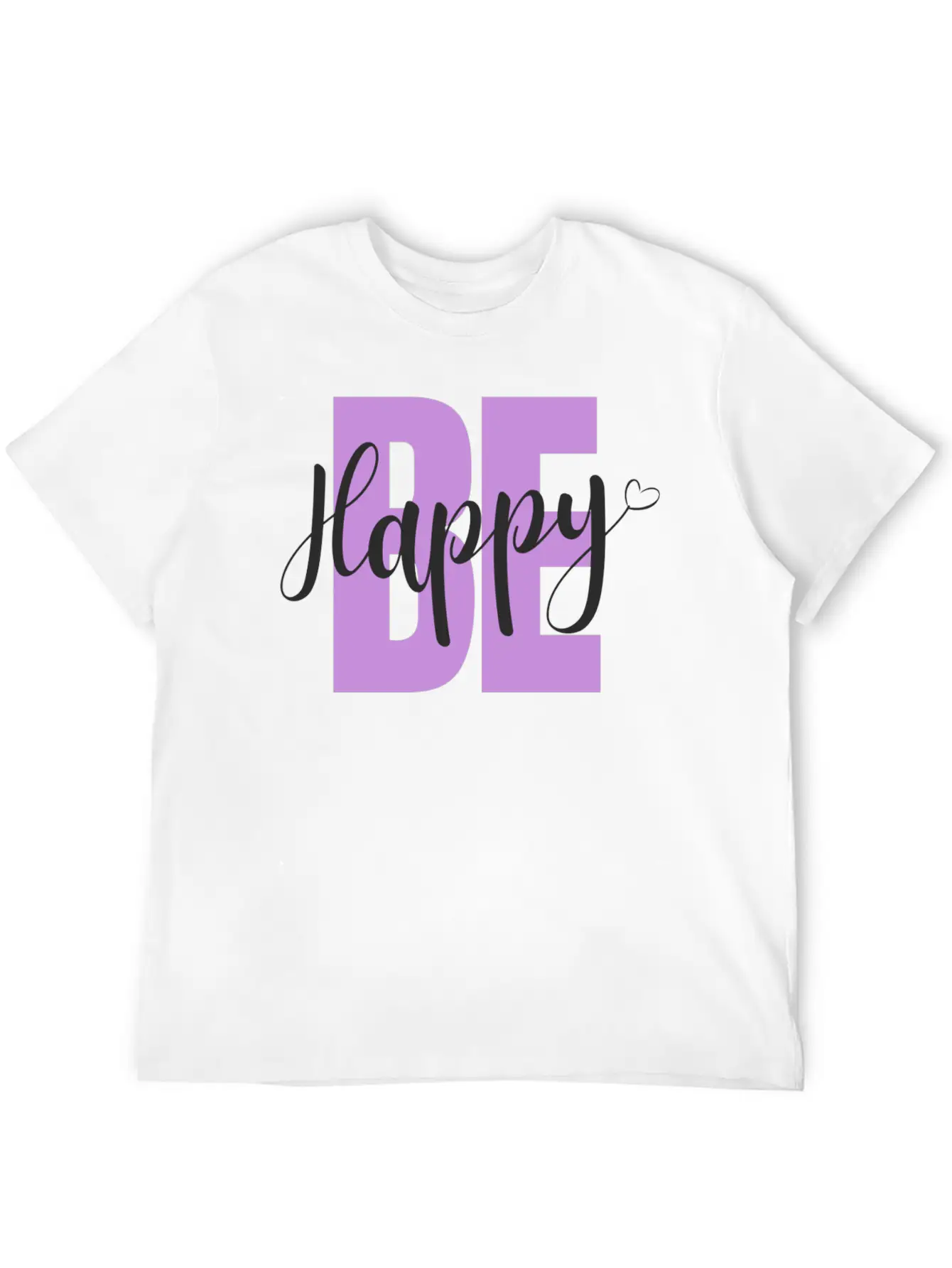 BE Happy Basic Graphic T-Shirt – Daily Comfort In Soft Cotton