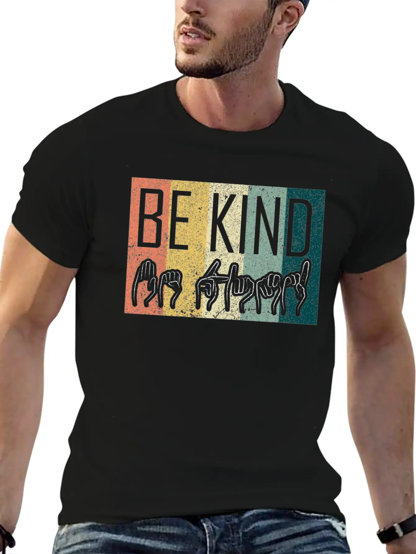 Be Kind ASL Sign Language T-Shirt Alphabet Gift Essential Cotton Tee For Daily Outfits – Unisex Style