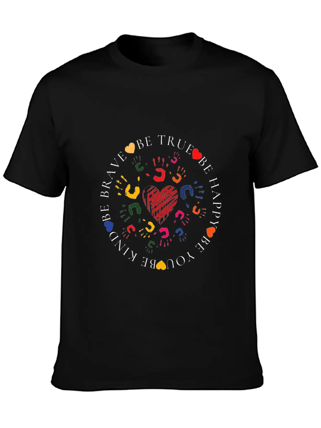 Be Kind Be Brave Be True Be Happy Be You Modern Fit Casual T-Shirt ��� Clean And Versatile Design