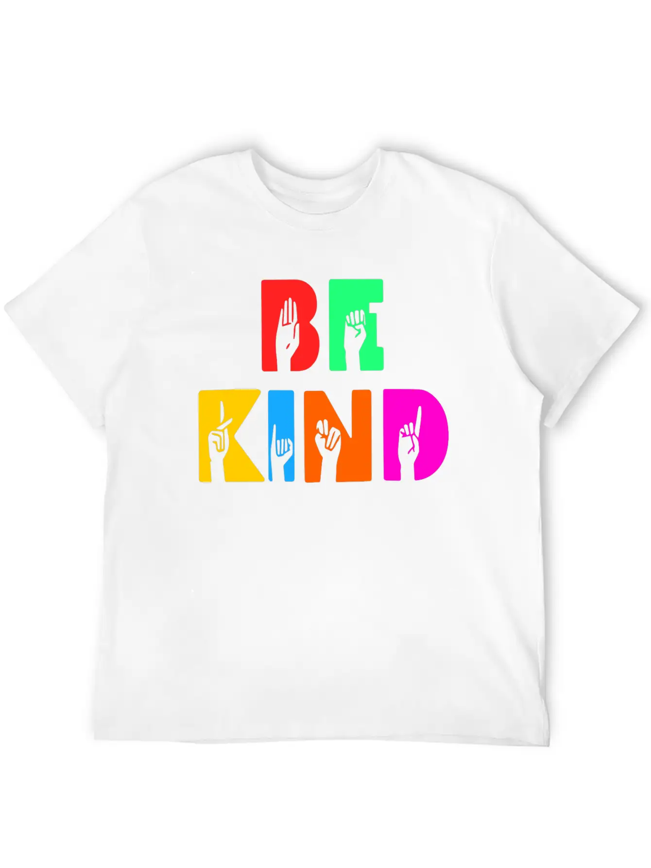 Be Kind -Colour Hand Modern Fit Casual T-Shirt – Clean And Versatile Design