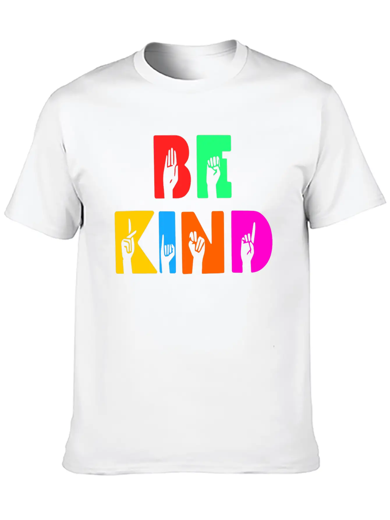 Be Kind -Colour Hand Modern Fit Casual T-Shirt – Clean And Versatile Design
