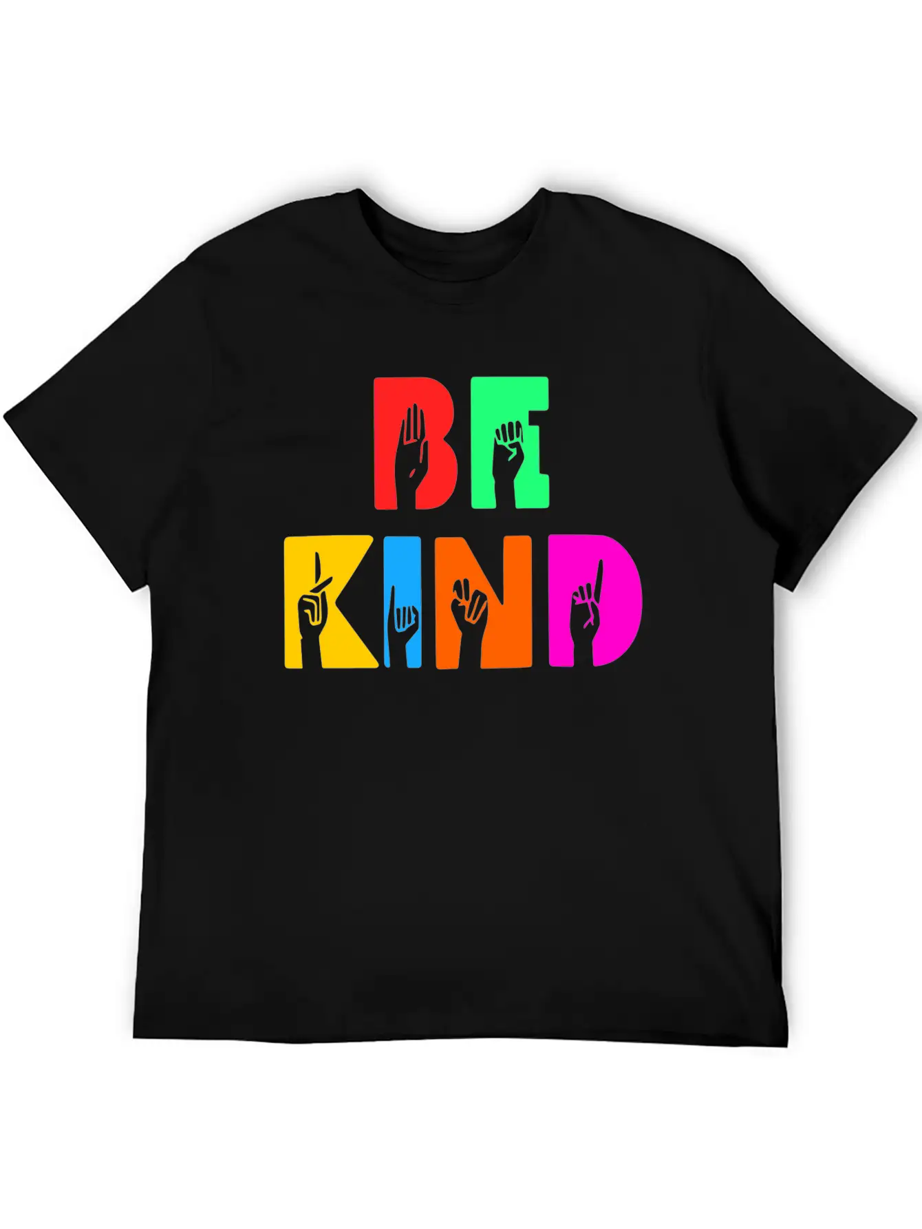 Be Kind -Colour Hand Modern Fit Casual T-Shirt – Clean And Versatile Design