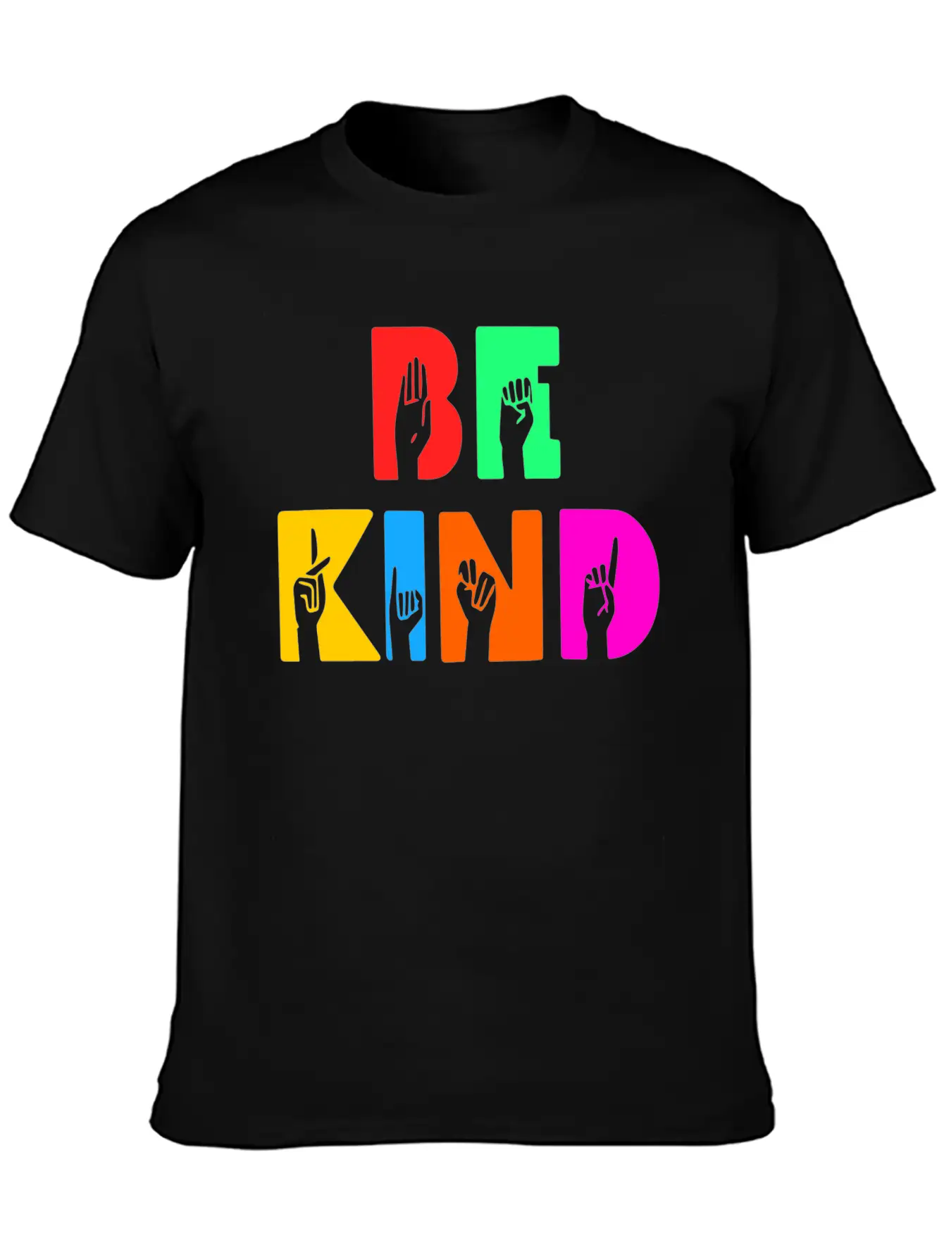 Be Kind -Colour Hand Modern Fit Casual T-Shirt – Clean And Versatile Design