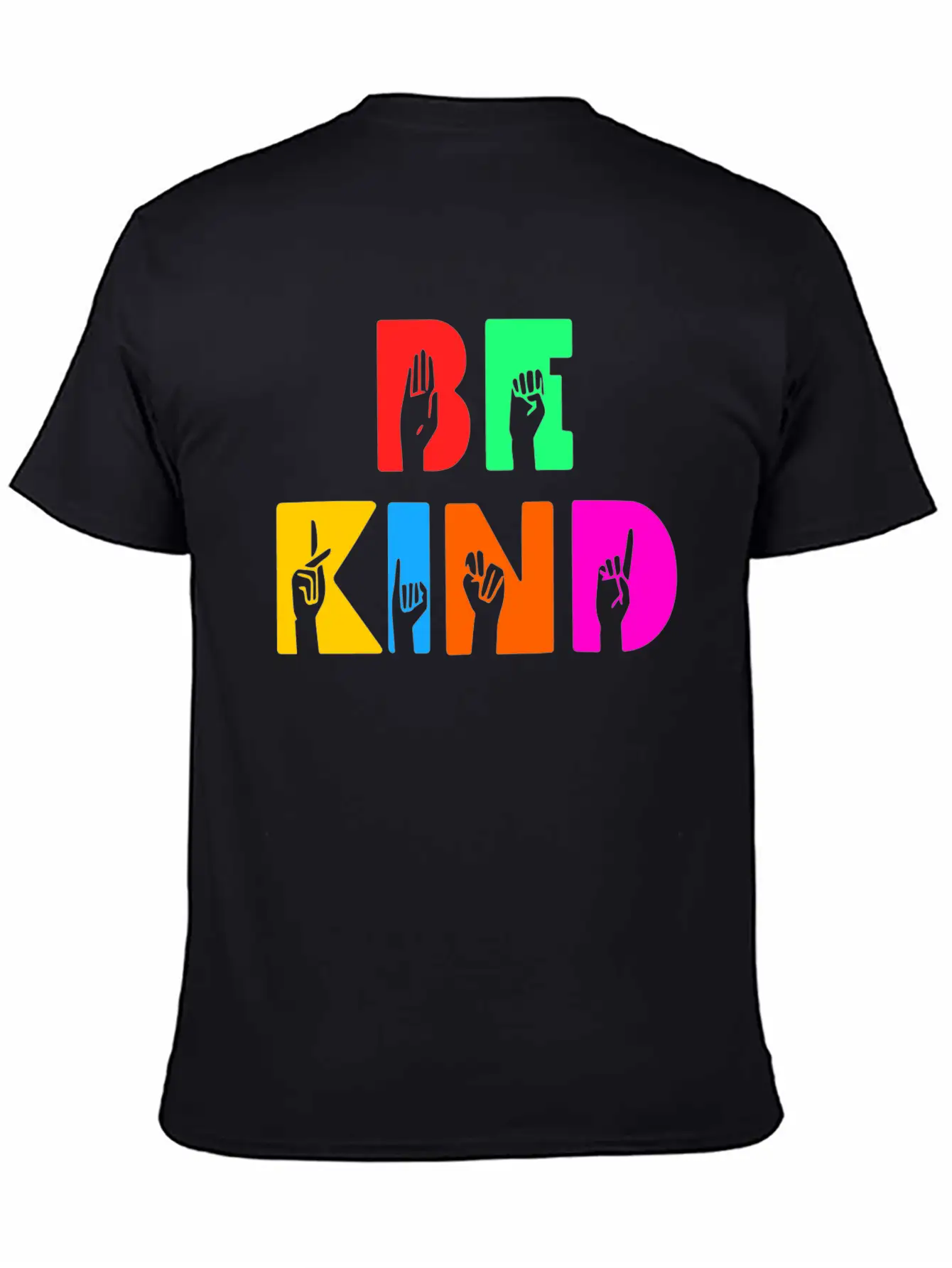 Be Kind -Colour Hand Modern Fit Casual T-Shirt – Clean And Versatile Design