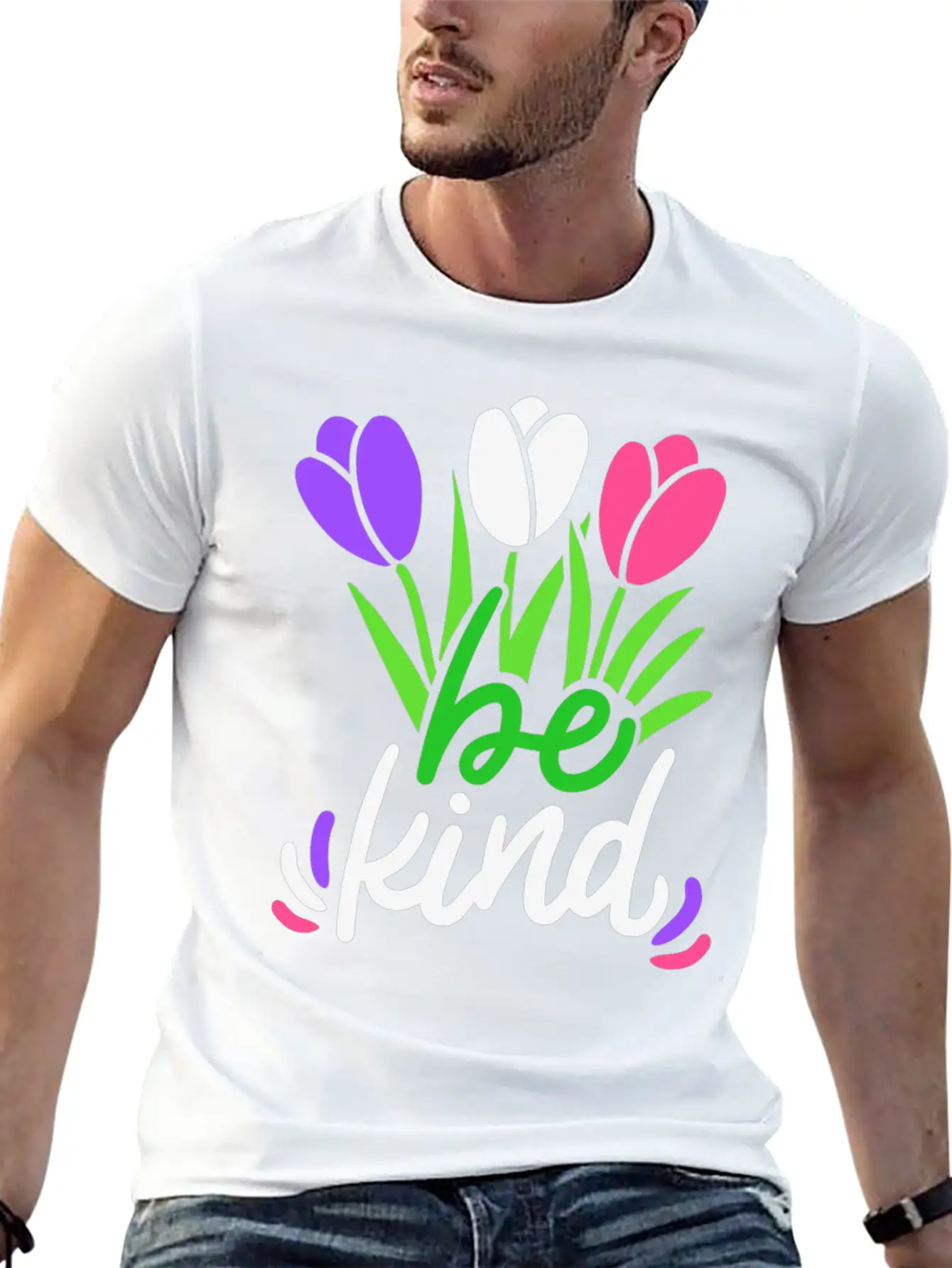 Be Kind Flower Basic Graphic T-Shirt – Daily Comfort In Soft Cotton