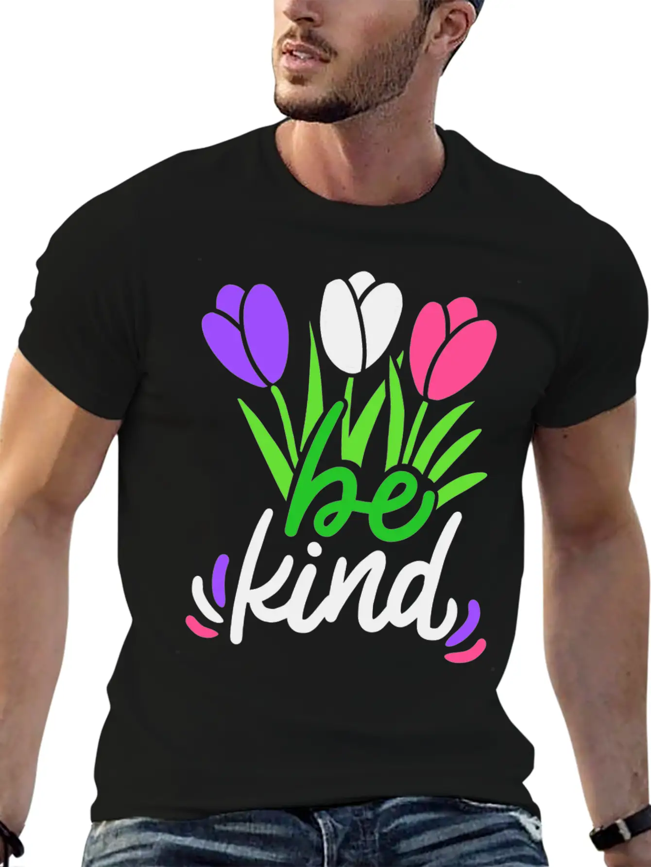 Be Kind Flower Basic Graphic T-Shirt – Daily Comfort In Soft Cotton