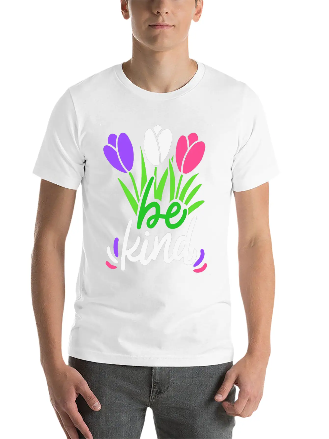 Be Kind Flower Basic Graphic T-Shirt – Daily Comfort In Soft Cotton