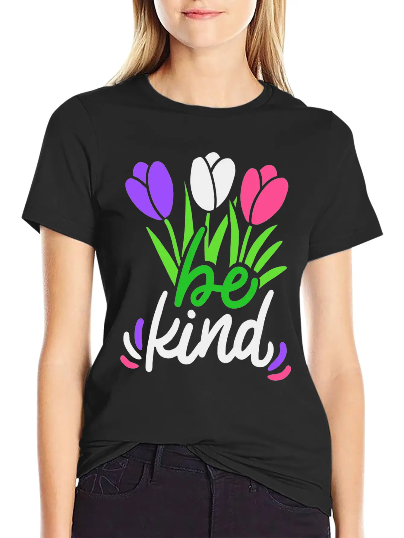 Be Kind Flower Basic Graphic T-Shirt – Daily Comfort In Soft Cotton