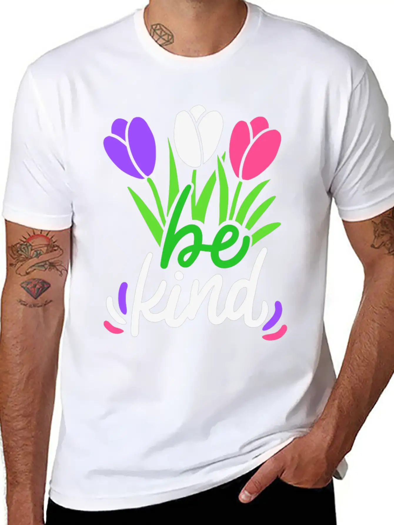 Be Kind Flower Basic Graphic T-Shirt – Daily Comfort In Soft Cotton
