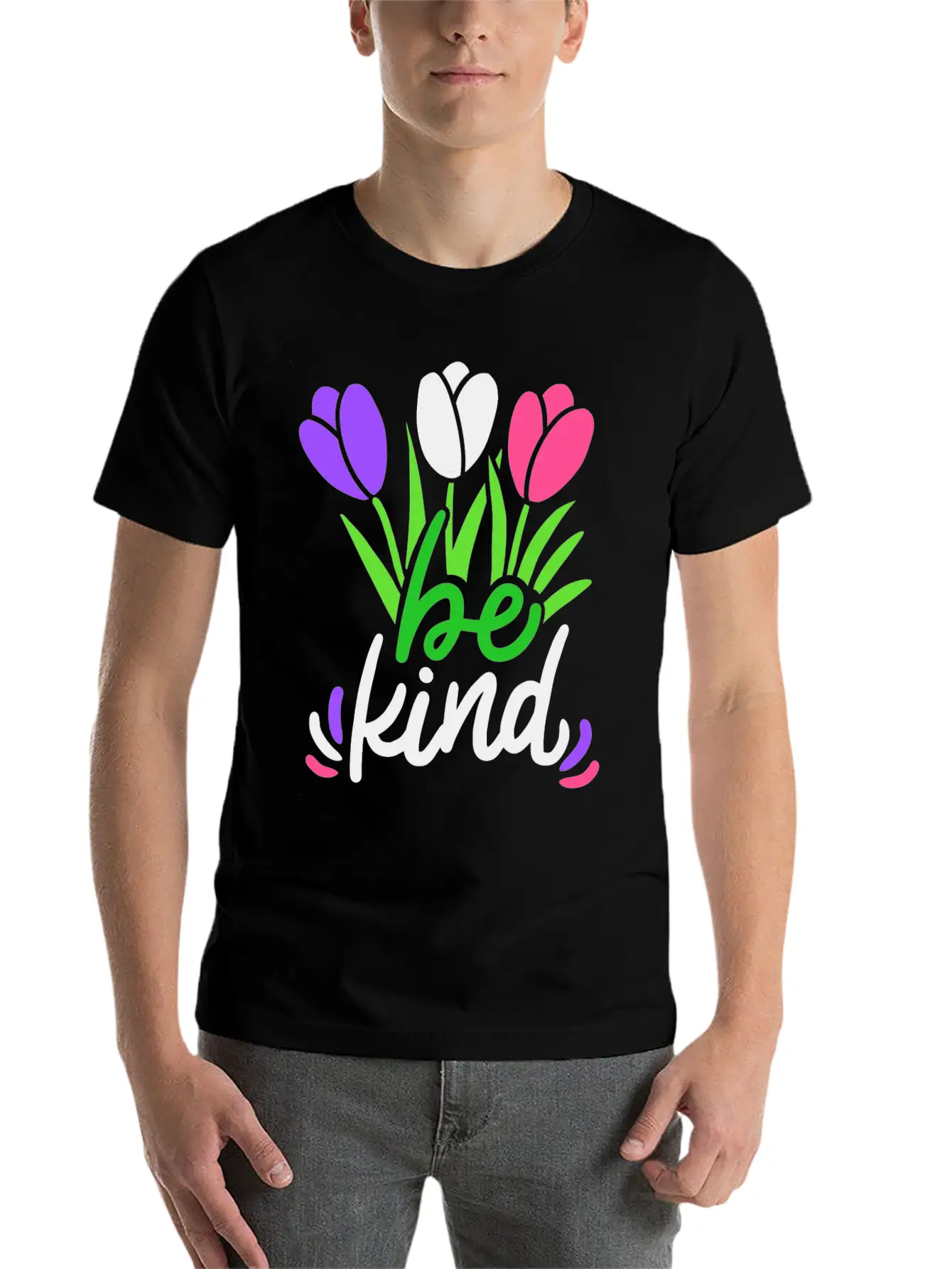 Be Kind Flower Basic Graphic T-Shirt – Daily Comfort In Soft Cotton
