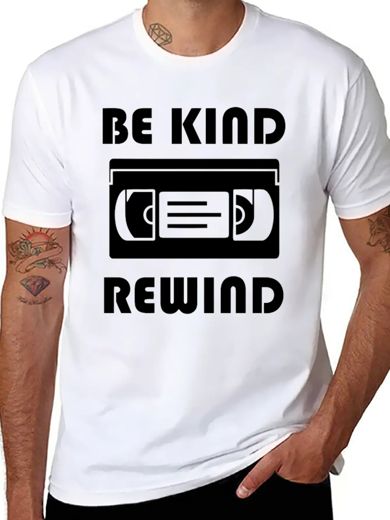 Be Kind Rewind Stylish Everyday T-Shirt – Unisex Basic Cotton Tee