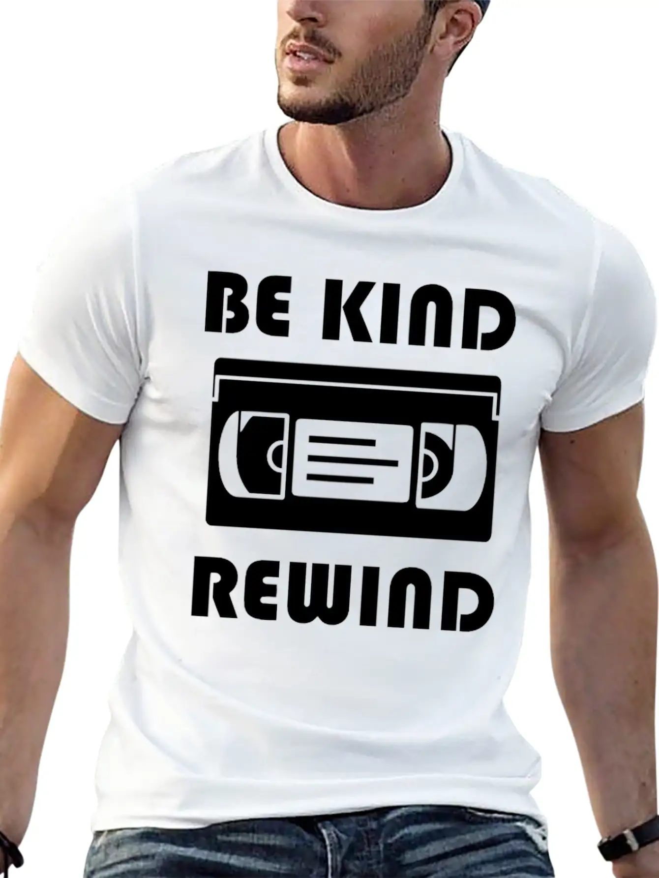Be Kind Rewind Stylish Everyday T-Shirt – Unisex Basic Cotton Tee