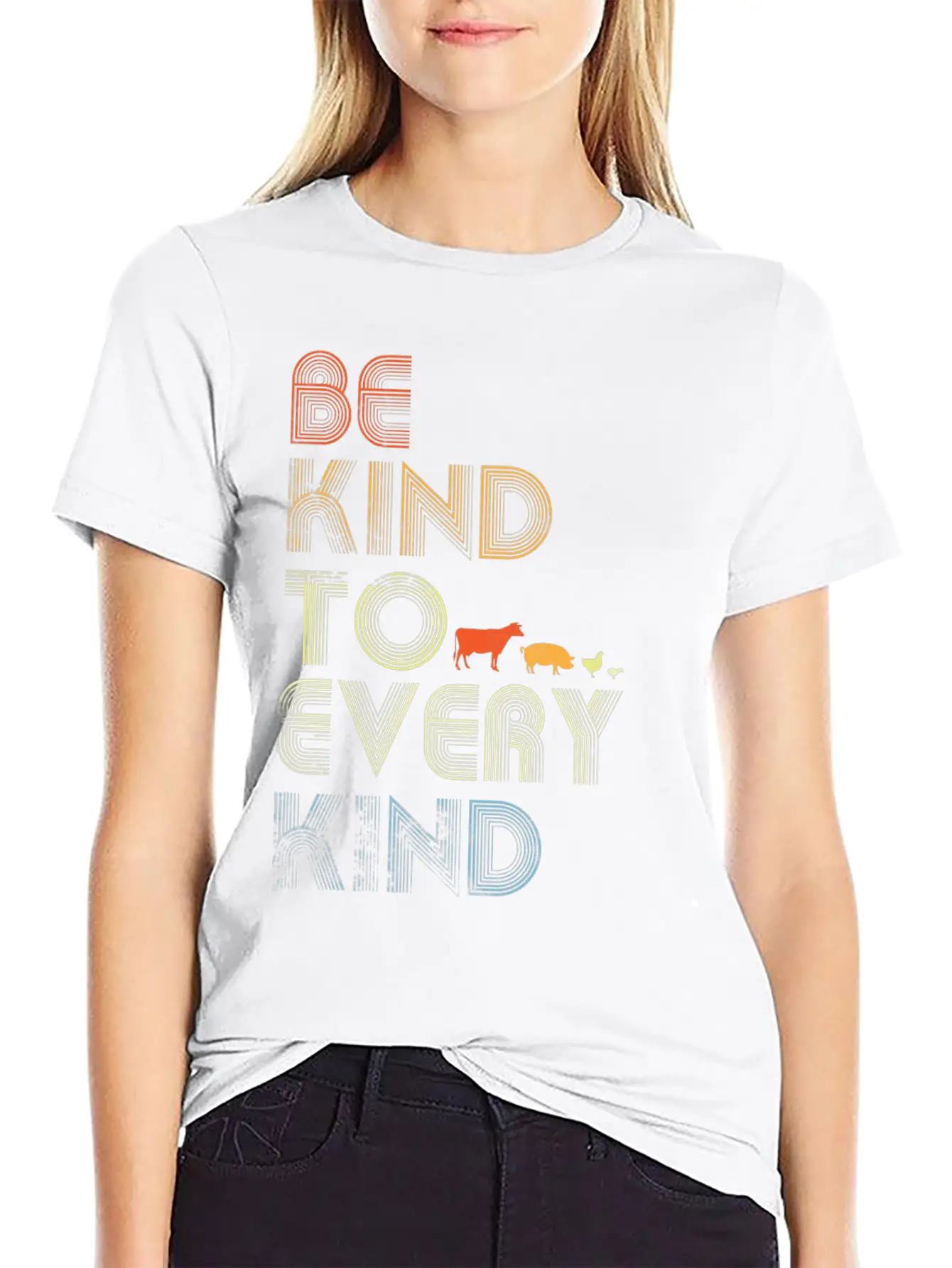 Be Kind To Every Kind Relaxed Everyday Tee – Lightweight And Durable Cotton