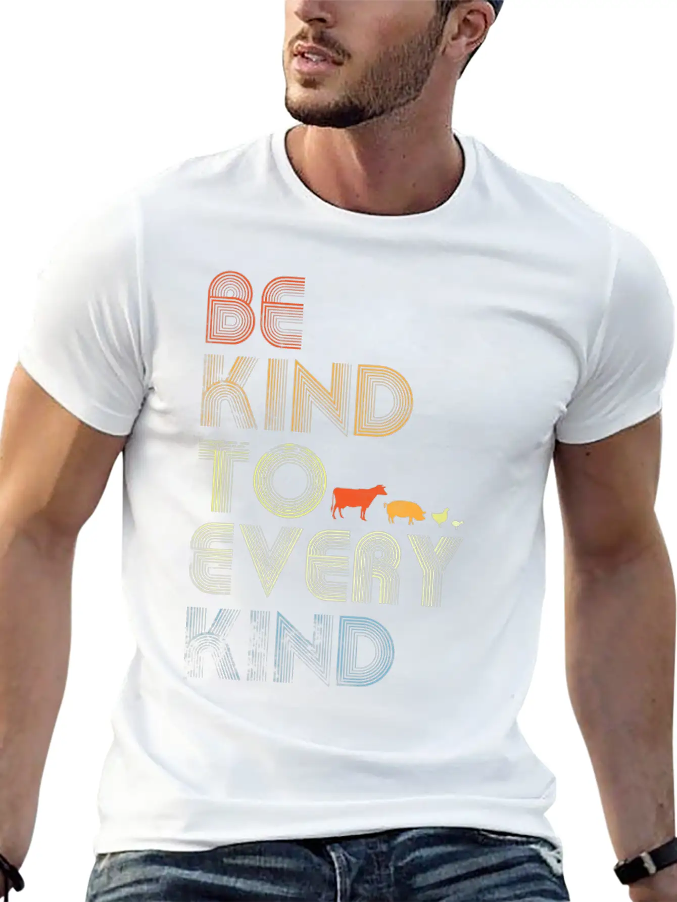 Be Kind To Every Kind Relaxed Everyday Tee – Lightweight And Durable Cotton