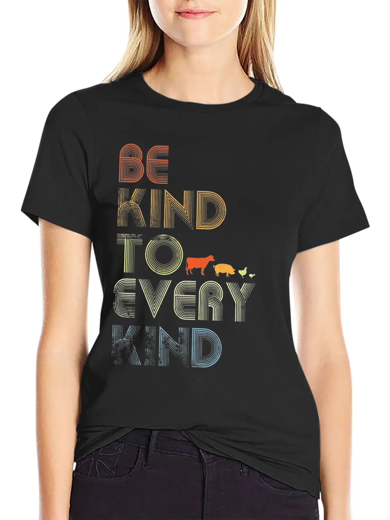 Be Kind To Every Kind Relaxed Everyday Tee – Lightweight And Durable Cotton