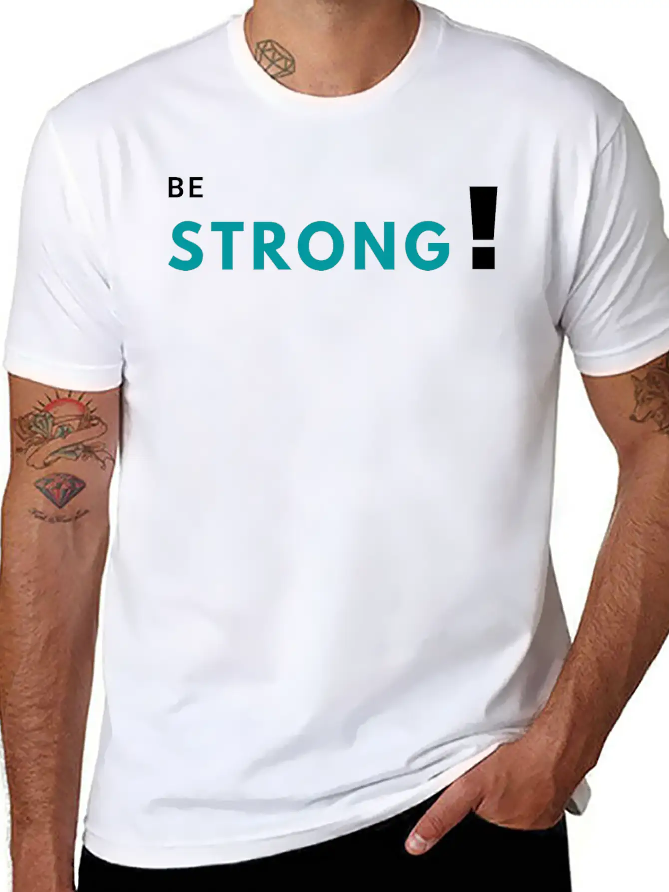 Be Strong Classic Fit Graphic Tee For Daily Comfort – Unisex Cotton Shirt