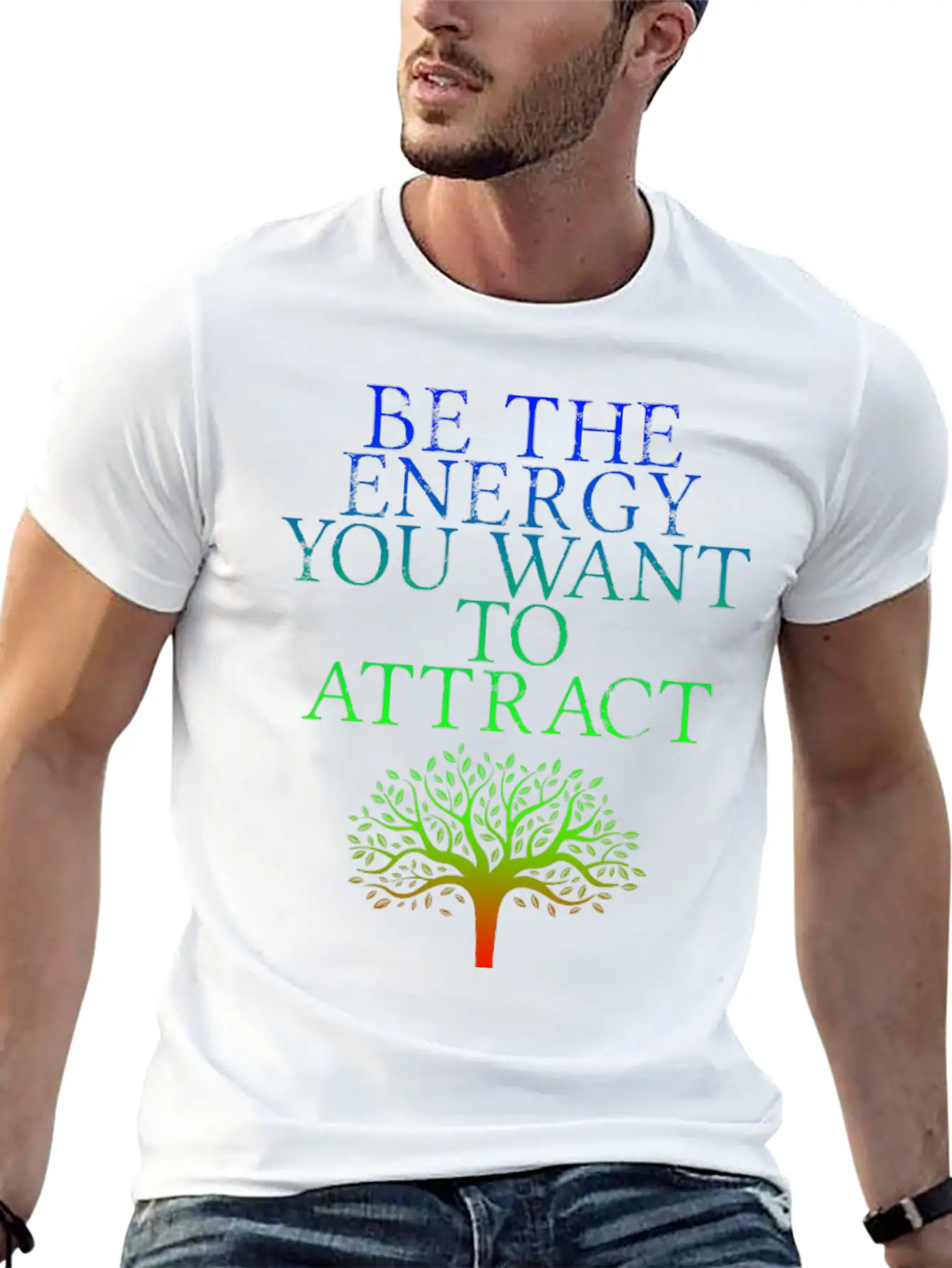 Be The Energy You Want To Attract 2 Lightweight Cotton T-Shirt – Daily Comfort Graphic Shirt