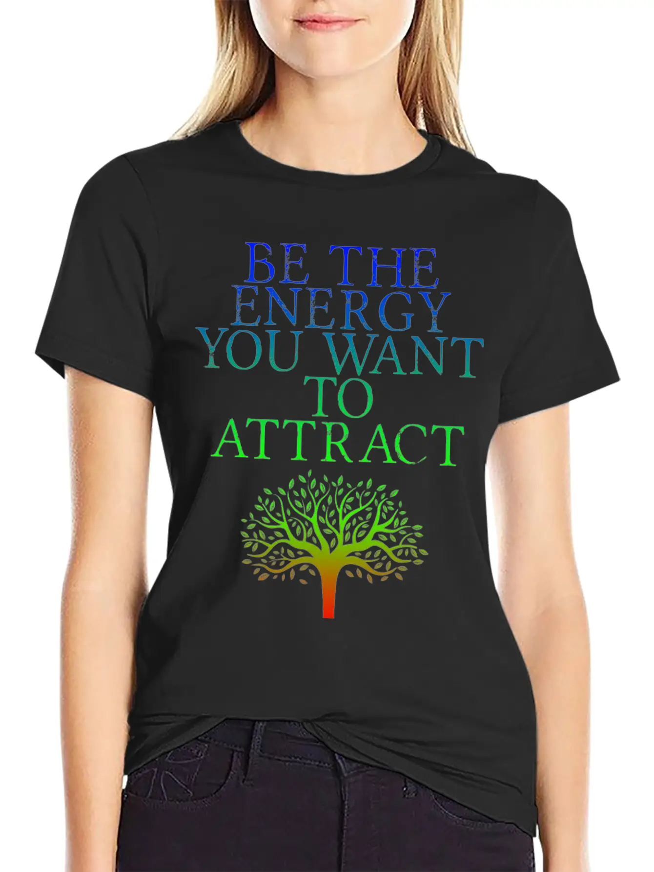 Be The Energy You Want To Attract 2 Lightweight Cotton T-Shirt – Daily Comfort Graphic Shirt