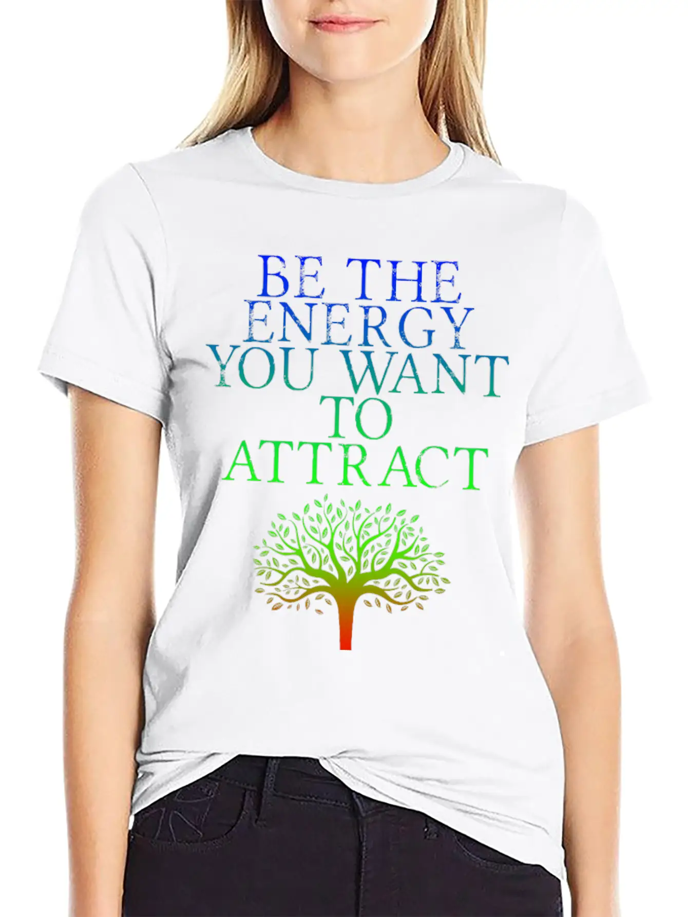 Be The Energy You Want To Attract 2 Lightweight Cotton T-Shirt – Daily Comfort Graphic Shirt