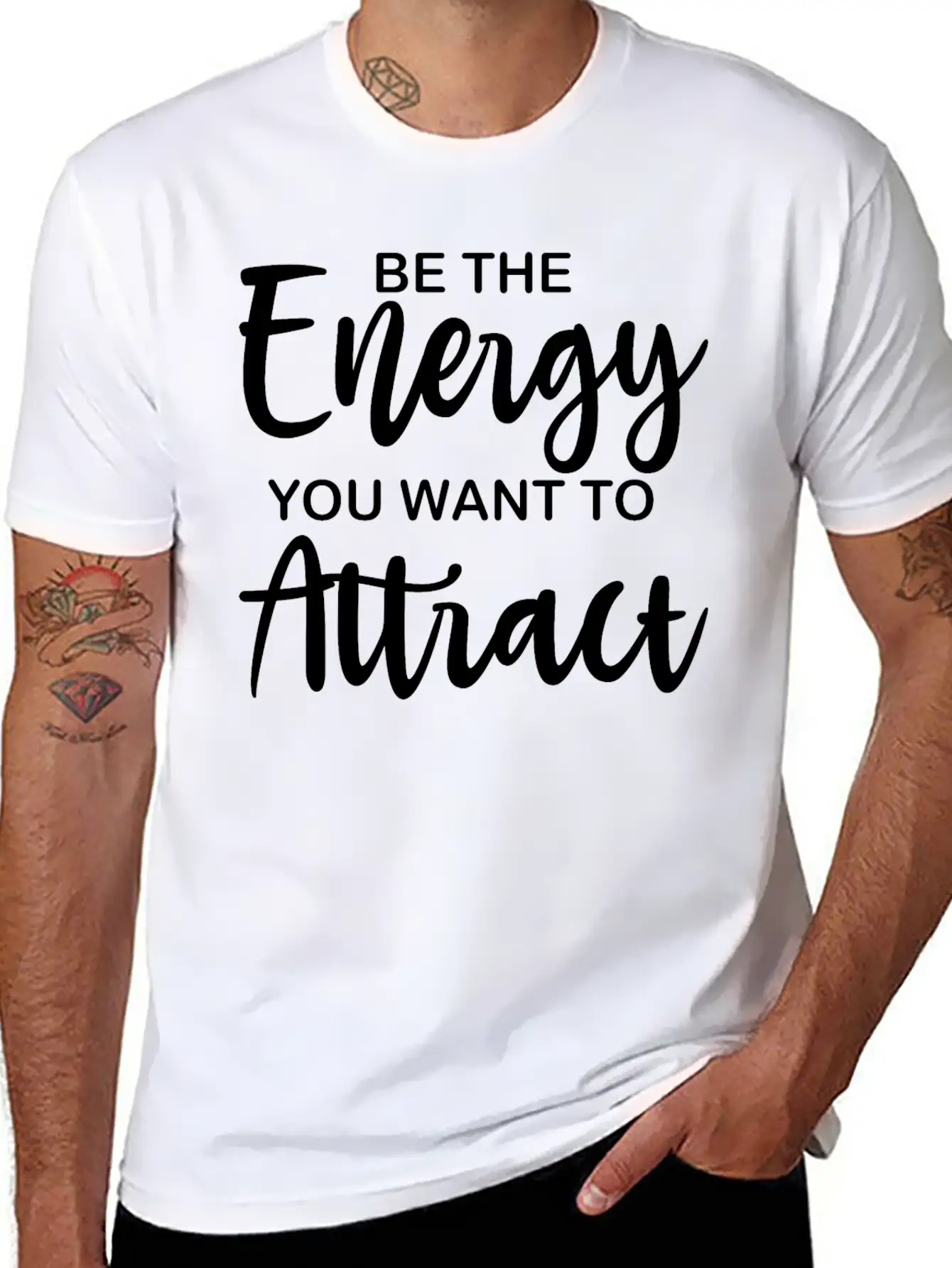 Be The Energy You Want To Attract Soft Cotton Short Sleeve Tee – Unisex Wardrobe Staple