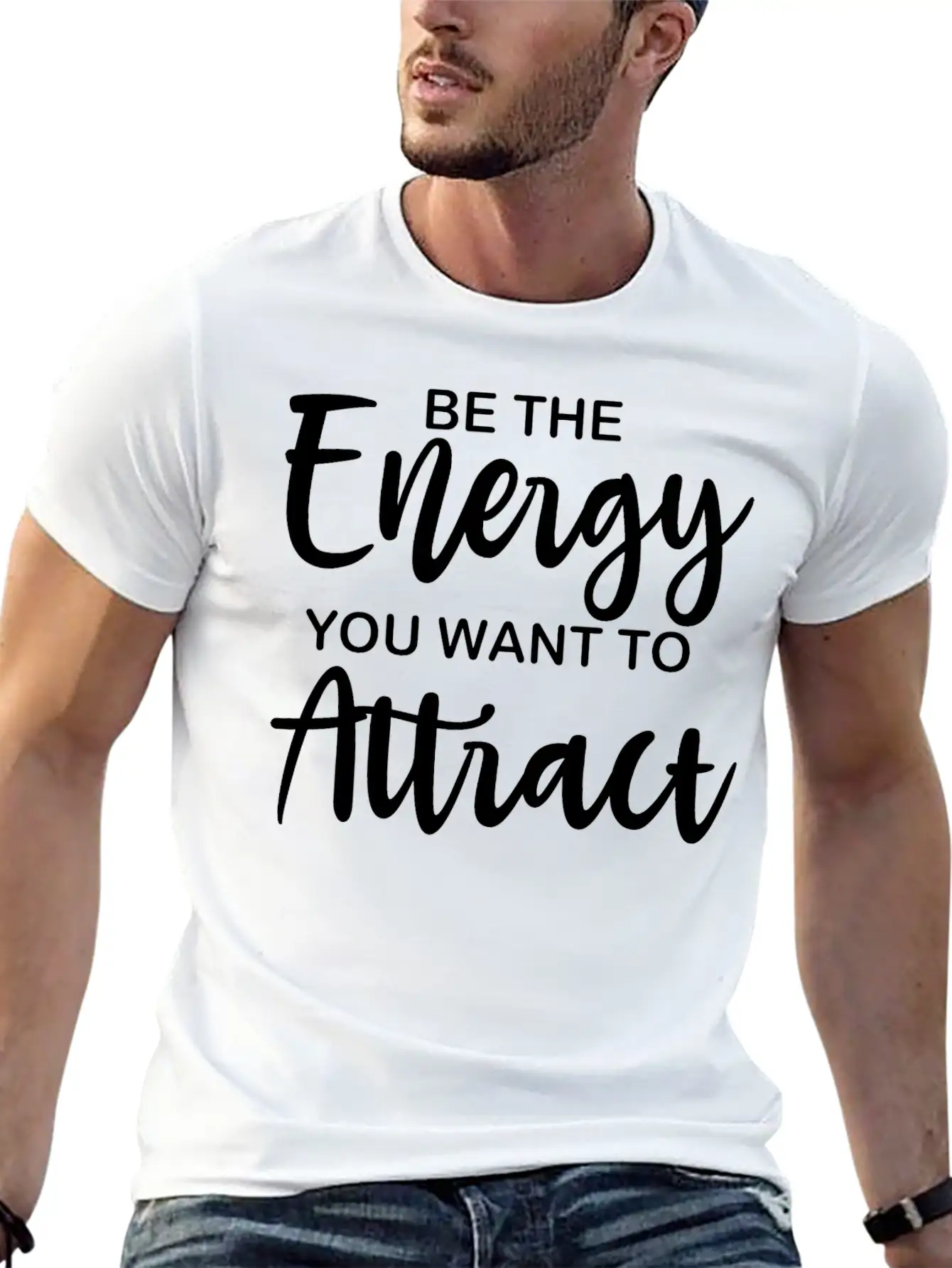 Be The Energy You Want To Attract Soft Cotton Short Sleeve Tee – Unisex Wardrobe Staple